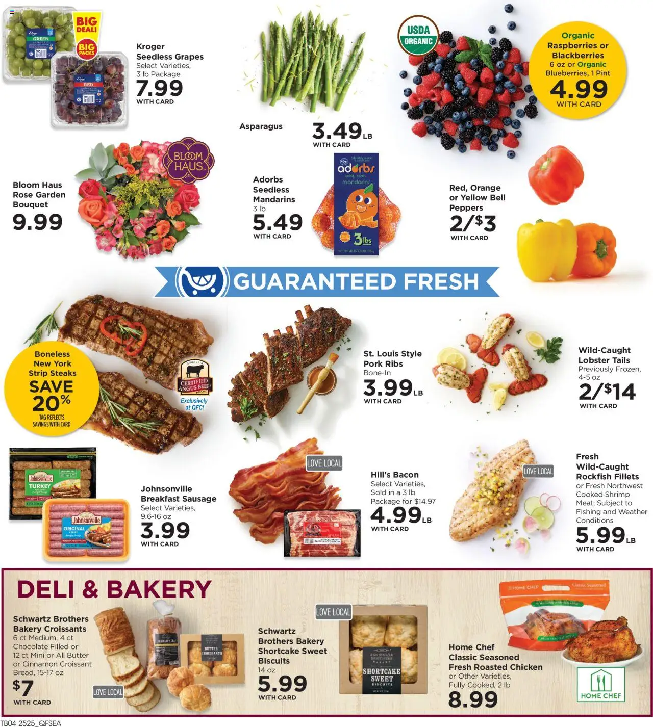 QFC Weekly Ad - OR - valid from 23.07.2025 | Page: 10 | Products: Bakery, Asparagus, Butter, Sausage