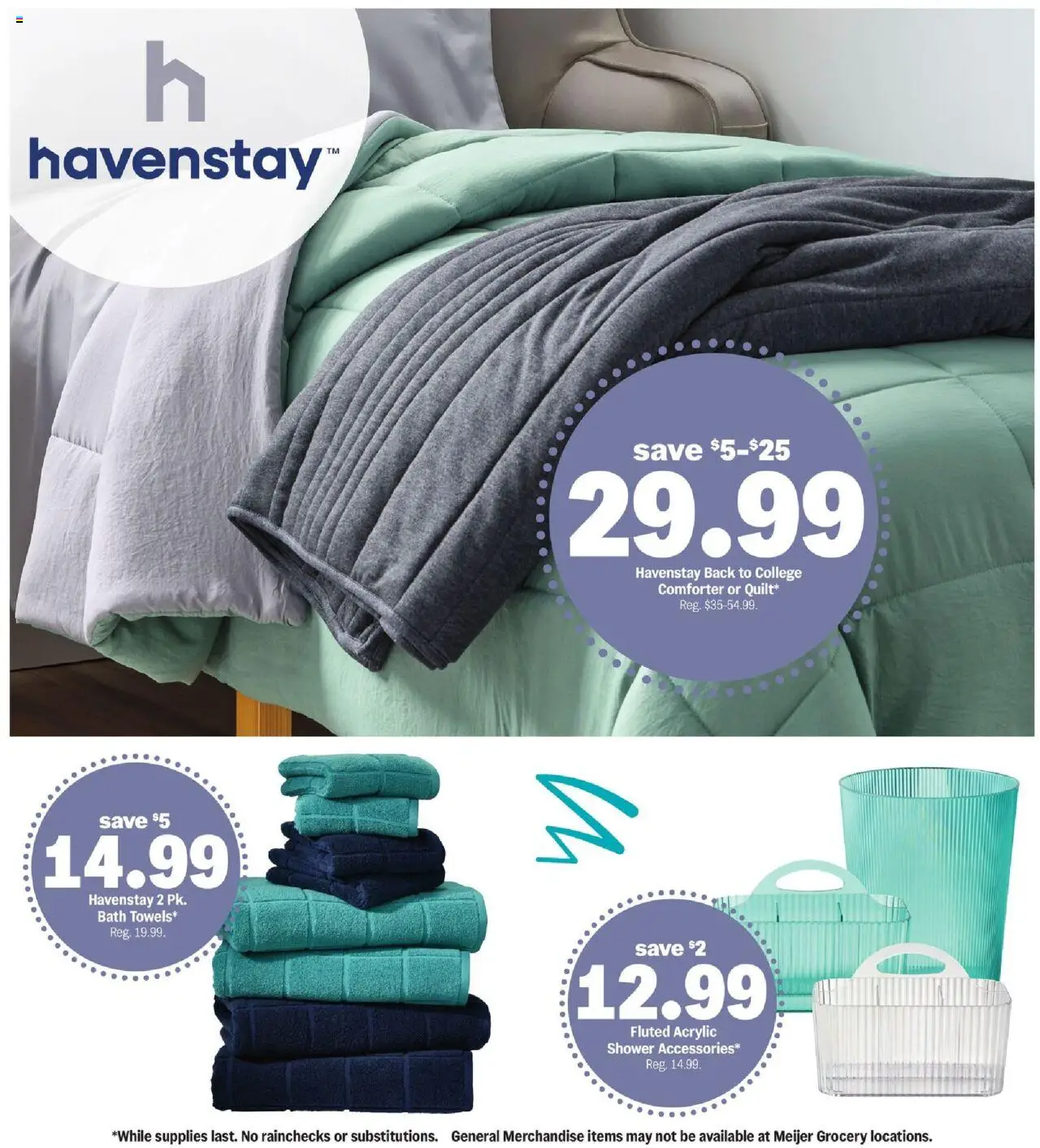 Meijer Back to Class for Less - valid from 17.08.2025 | Page: 9 | Products: Bath, Shower, Acrylic, Comforter