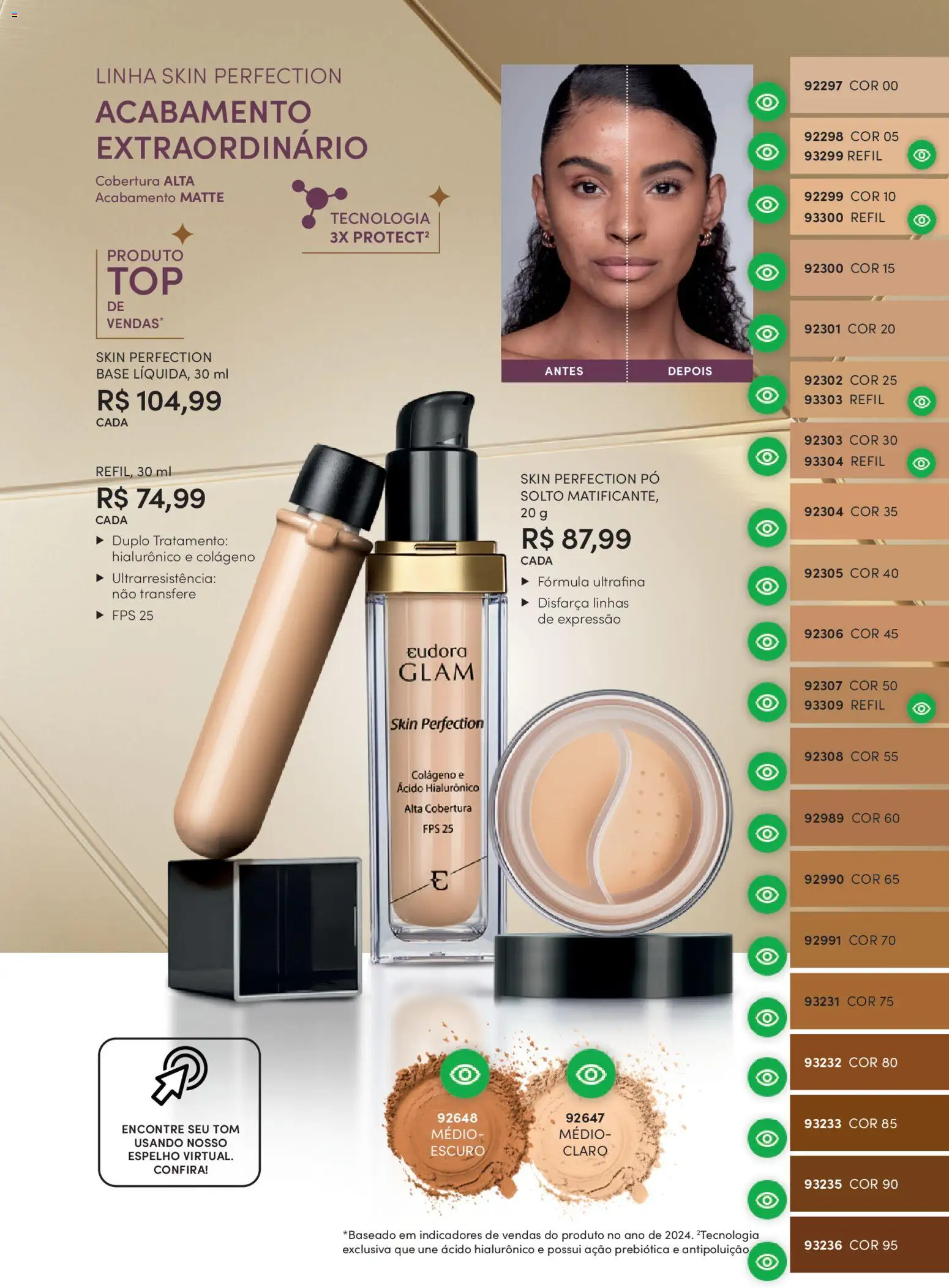 Eudora Folheto - válido de 19.02.2026 | Página: 45 | Produtos: Colágeno, Pó, Espelho, Base