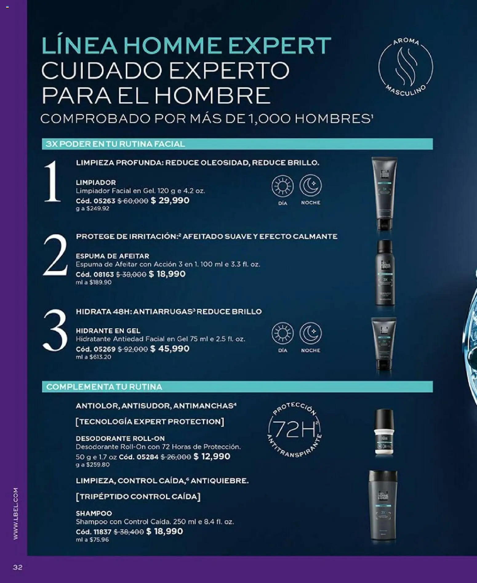 L'Bel revista - valida desde el 01.02.2026 | Página: 32 | Productos: Espuma, Shampoo, Brillo, Espuma de afeitar