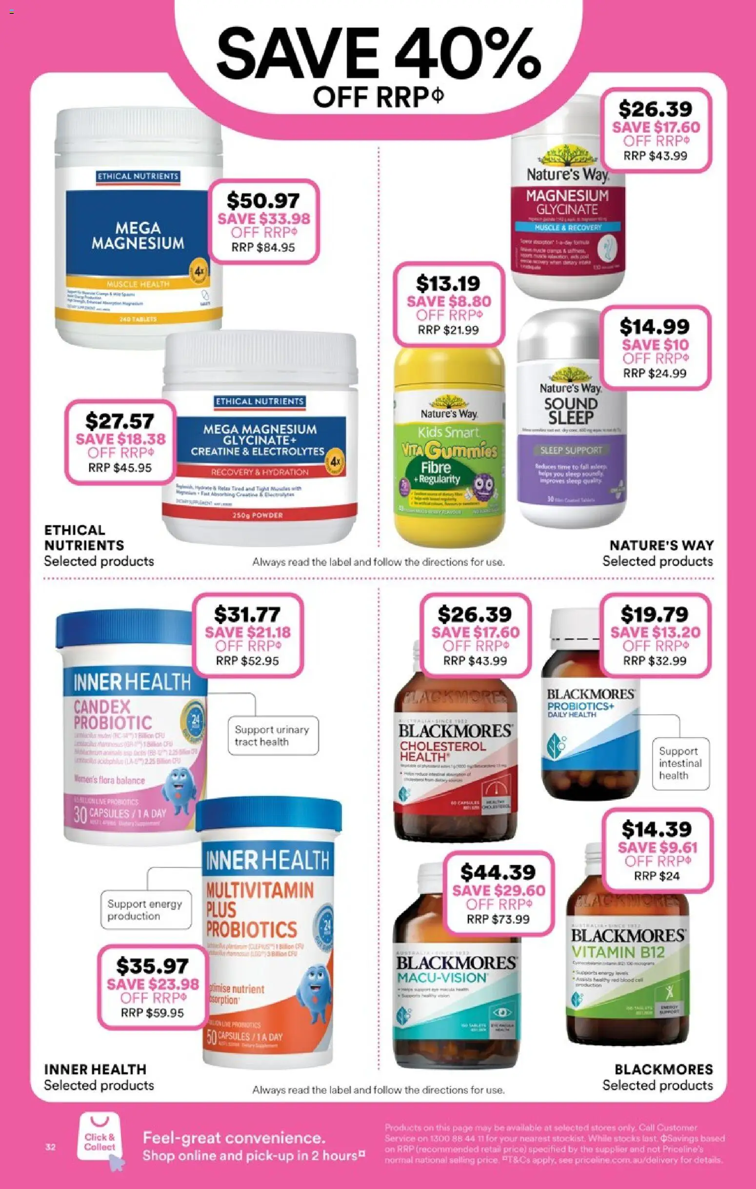 Priceline Pharmacy catalogue - valid from 23.04.2026 | Page: 32 | Products: Powder, Multivitamin, Nutrients, Tablets