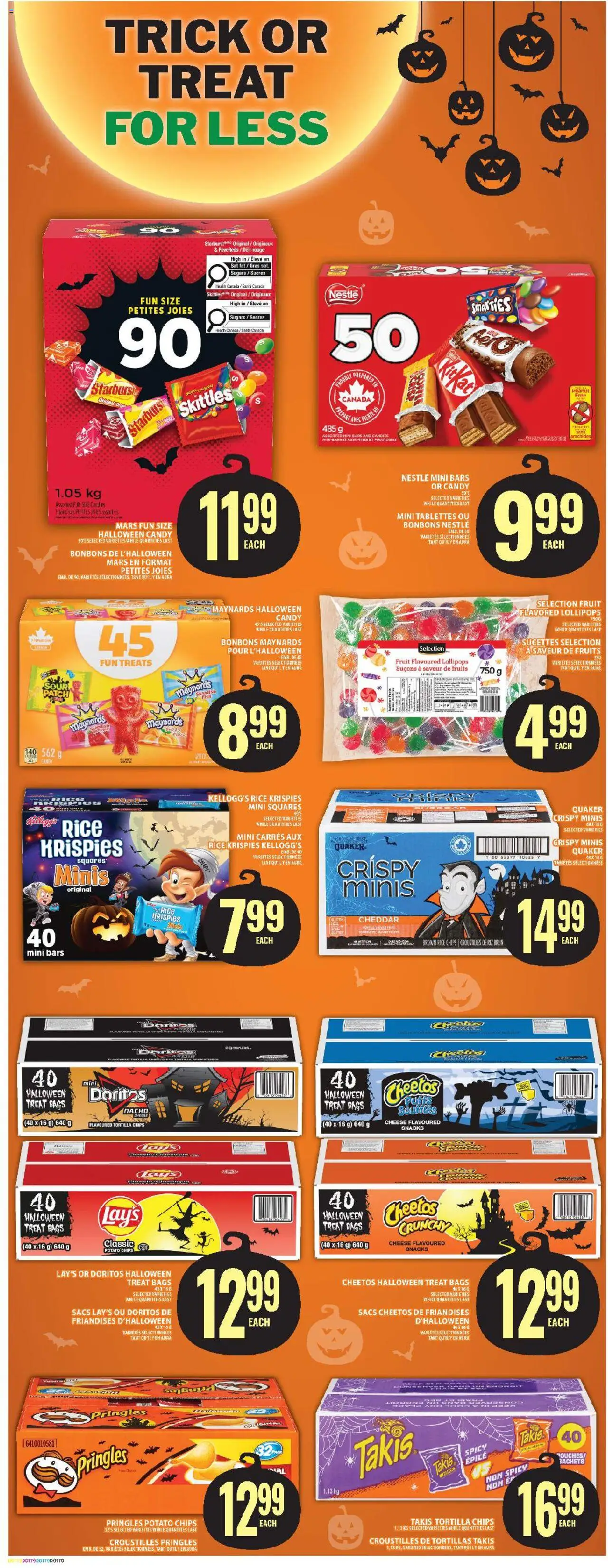 Food Basics flyer valid from 16.10.2025 | Page: 12 | Products: Rice, Candies, Chips, Cheese