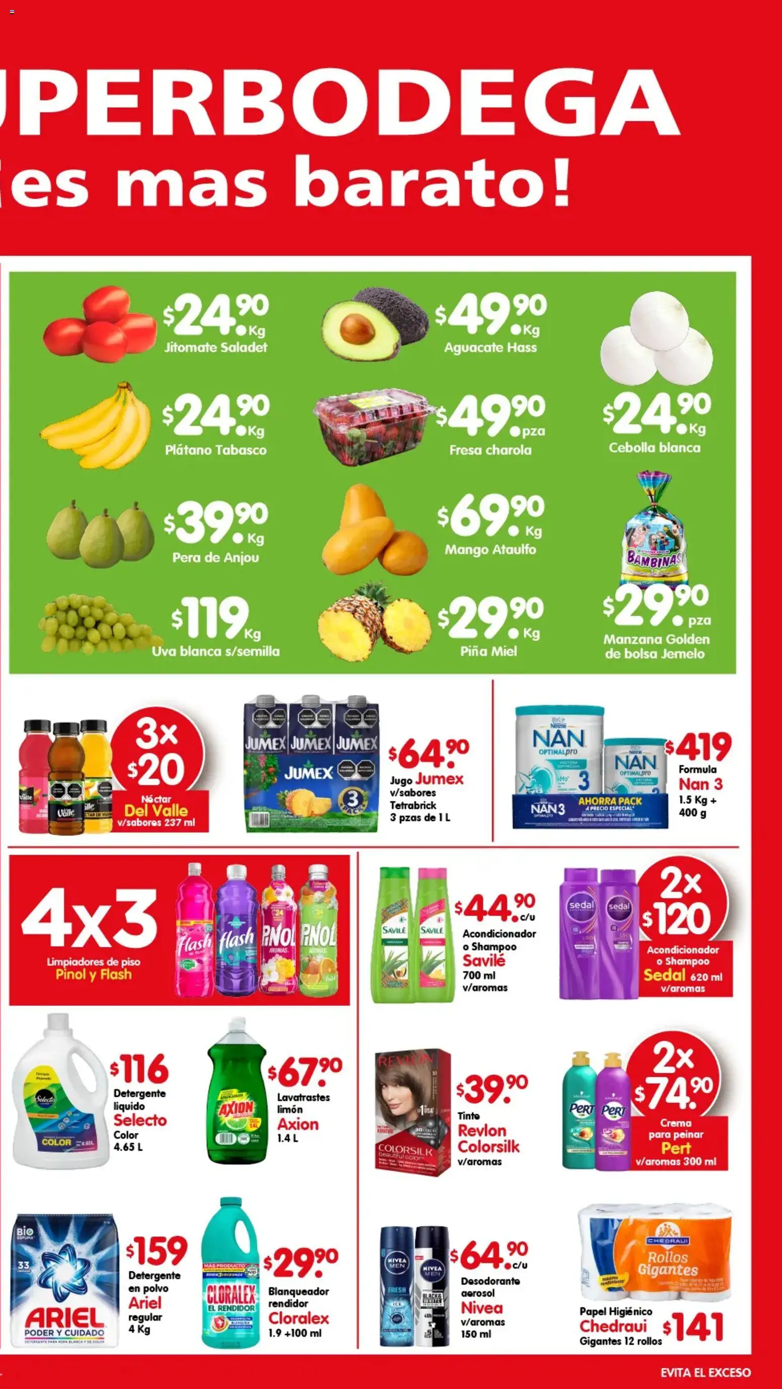 Nuevas ofertas de Arteli válidas en toda la República Mexicana desde el 26.01.2026. ¡Encuentra las mejores ofertas en Arteli folleto Aká Super Bodega ! | Página: 2 | Productos: Plátano, Pera, Limón, Uva