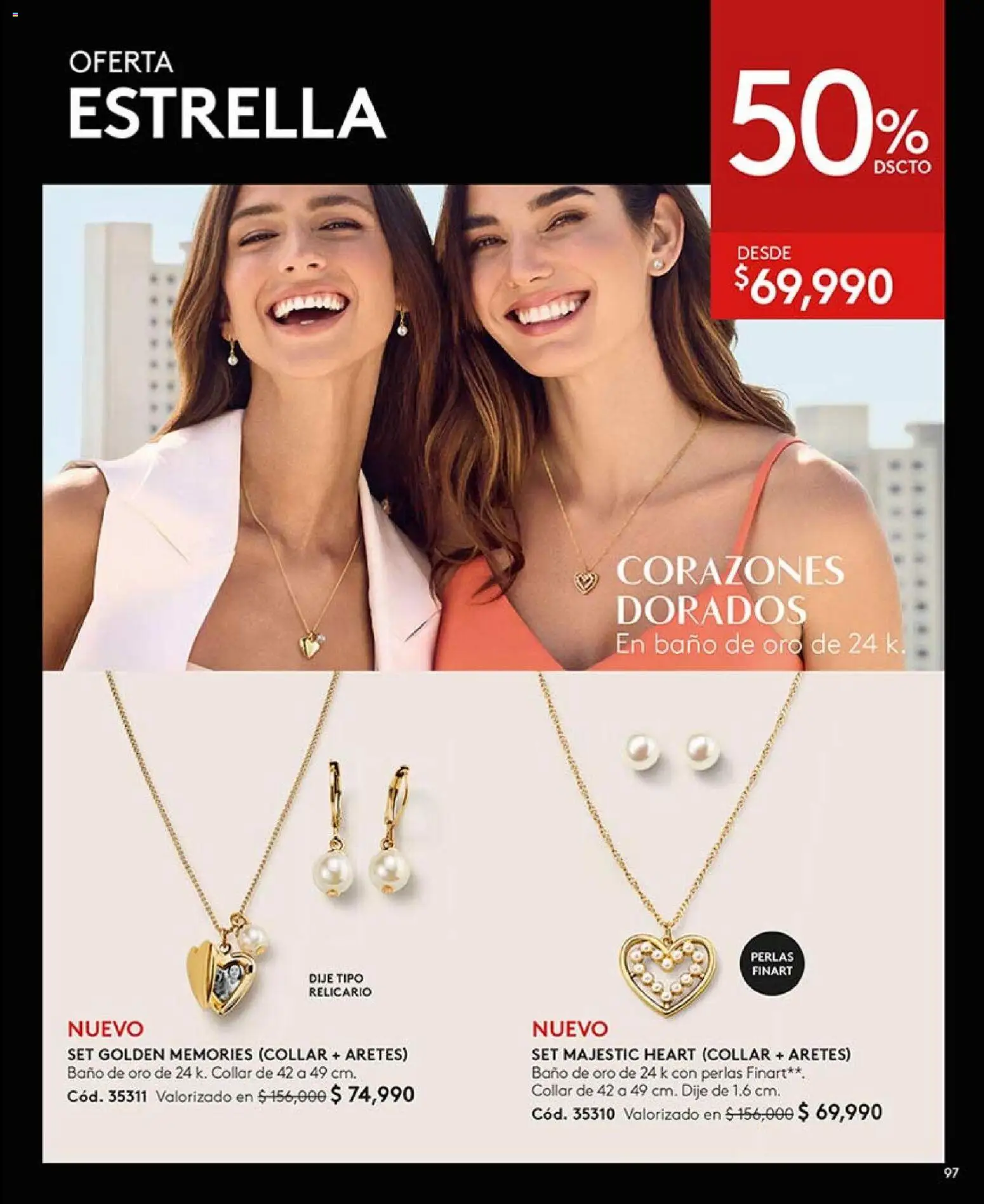 Ésika revista - valida desde el 20.02.2026 | Página: 97 | Productos: Aretes, Baño, Collar, Dije