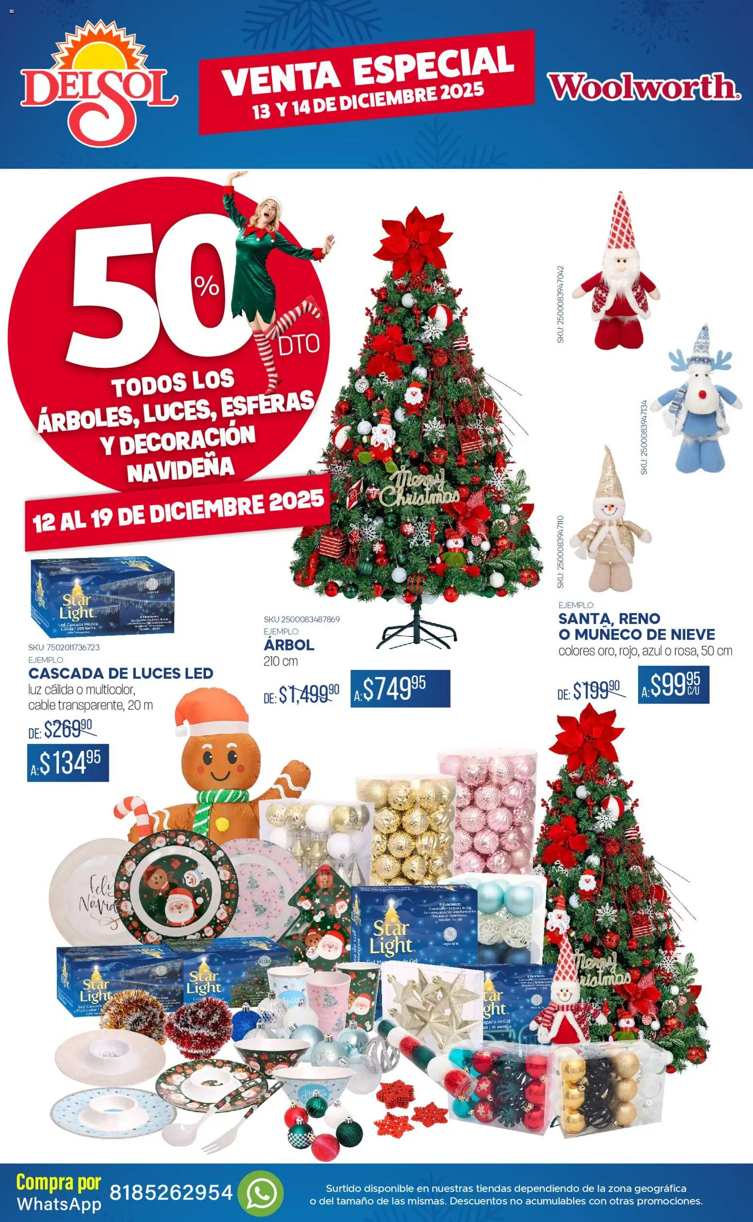 Nuevas ofertas de Del Sol y Woolworth válidas en toda la República Mexicana desde el 13.12.2025. ¡Encuentra las mejores ofertas en Del Sol y Woolworth catálogo Venta Especial de Navidad ! | Página: 11 | Productos: Cable