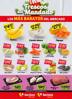 Vista previa de Soriana - Frescos del Mandado Mercado: Ver, Tab, Chis, Camp, Yuc y Q. Roo, nuevo folleto de la tienda, válido en México a partir del 18.11.2025