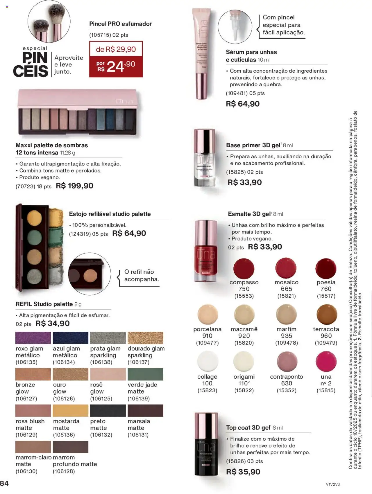 Natura Folheto - válido de 05.06.2025 | Página: 84 | Produtos: Blush, Pincel, Sérum, Primer