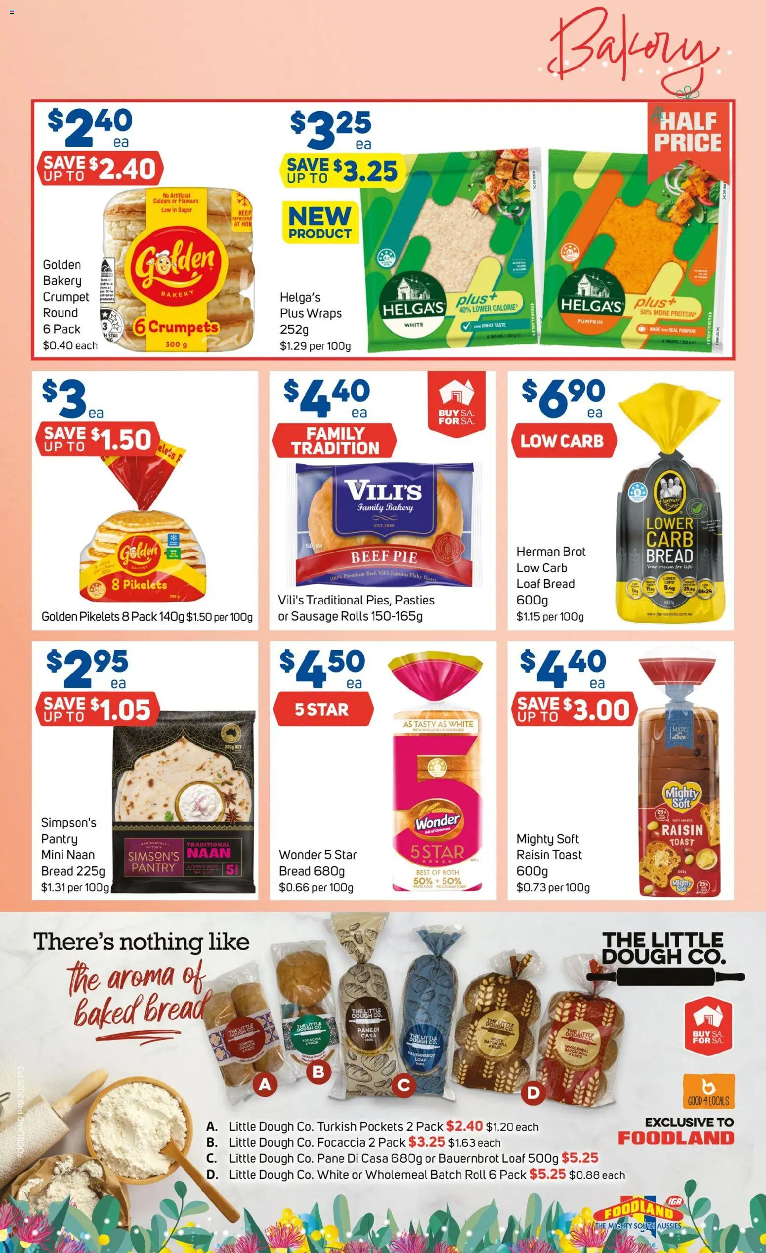 Foodland catalogue - valid from 03.12.2025 | Page: 13 | Products: Crumpets, Flour, Beef, Pastry