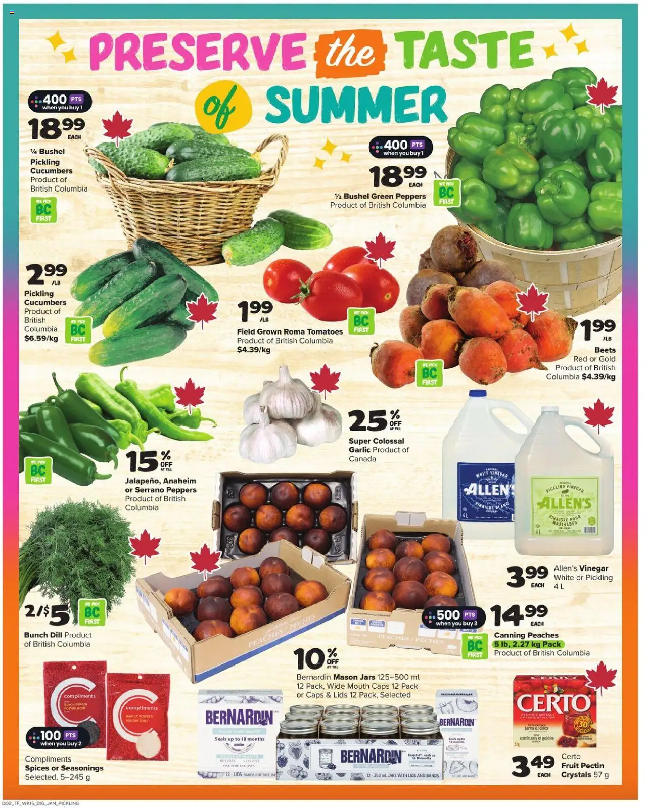 Thrifty Foods flyer valid from 14.08.2025 | Page: 11 | Products: Cucumbers, Powder, Tomatoes