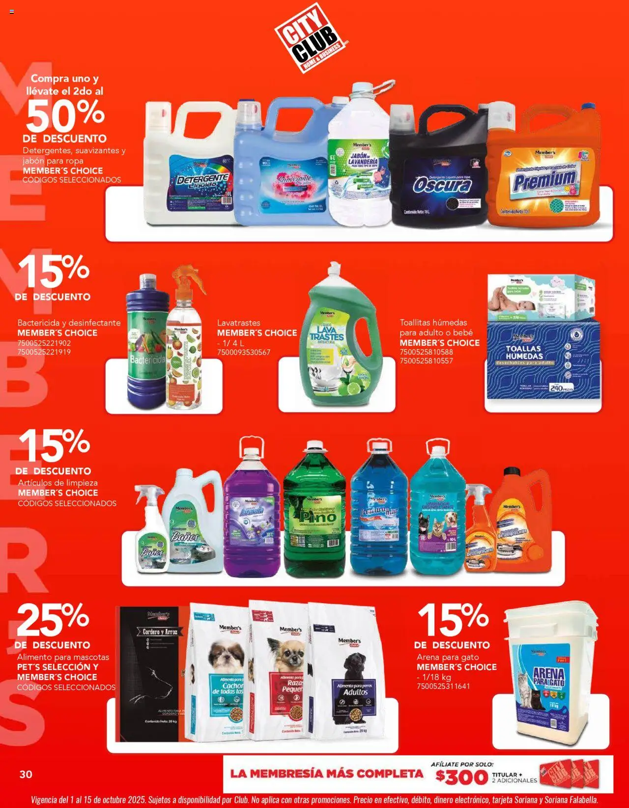 Nuevas ofertas de City Club válidas en toda la República Mexicana desde el 01.10.2025. ¡Encuentra las mejores ofertas en City Club - Catálogo! | Página: 28 | Productos: Suavizante, Desinfectante, Ropa, Jabón