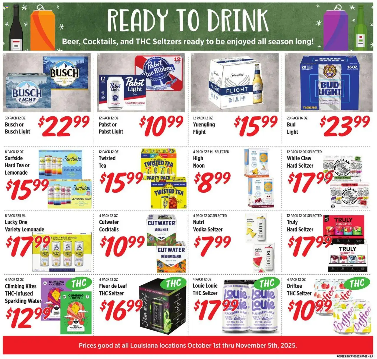 Rouses Alcohol Specials - valid from 01.10.2025 | Page: 4 | Products: Vodka, Starter, Lemon, Pear
