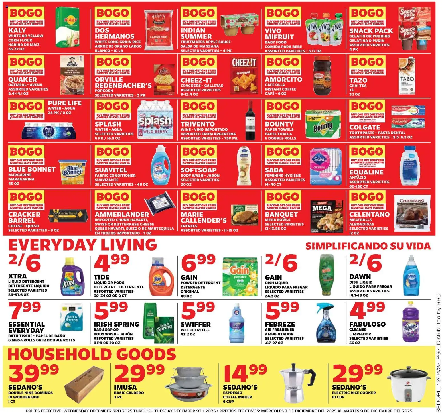 Sedano's Weekly Ad - valid from 03.12.2025 | Page: 7 | Products: Cooker, Powder, Bar Soap, Baby food