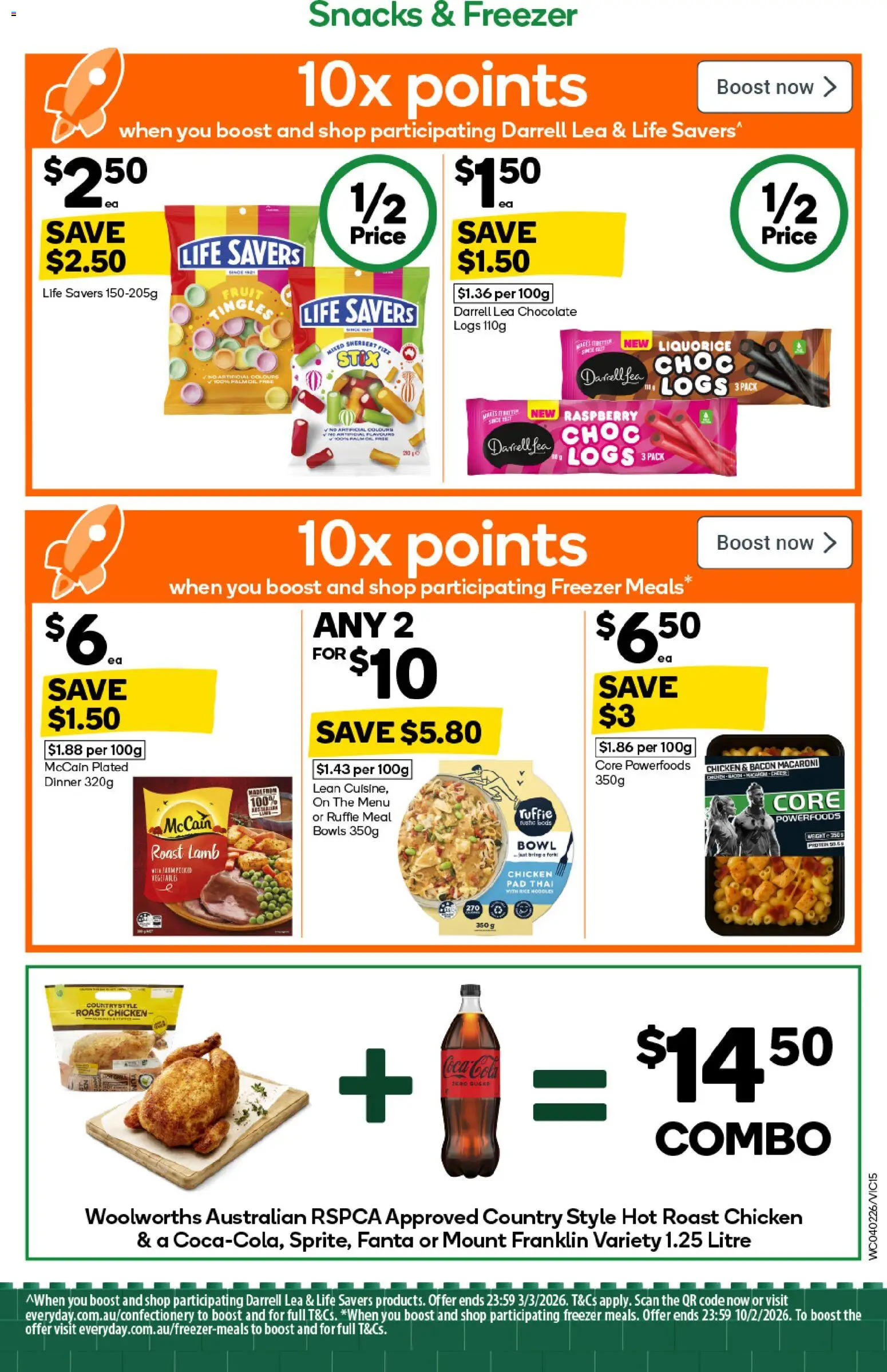 Woolworths catalogue - valid from 04.02.2026 | Page: 15 | Products: Lamb, Noodles, Coca Cola, Freezer