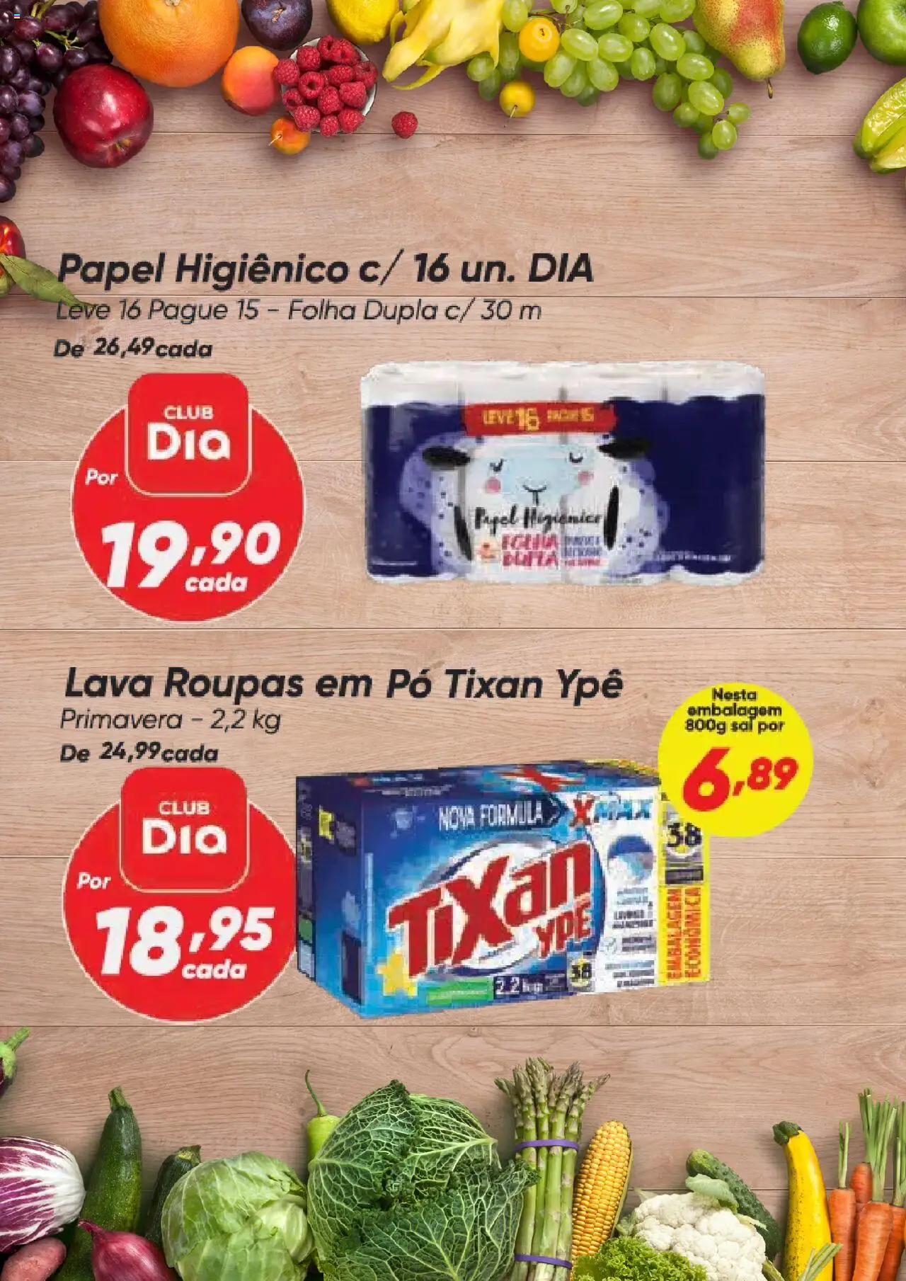 Dia Folheto - válido de 02.10.2025 | Página: 2 | Produtos: Pó, Roupas, Sal, Papel higiênico