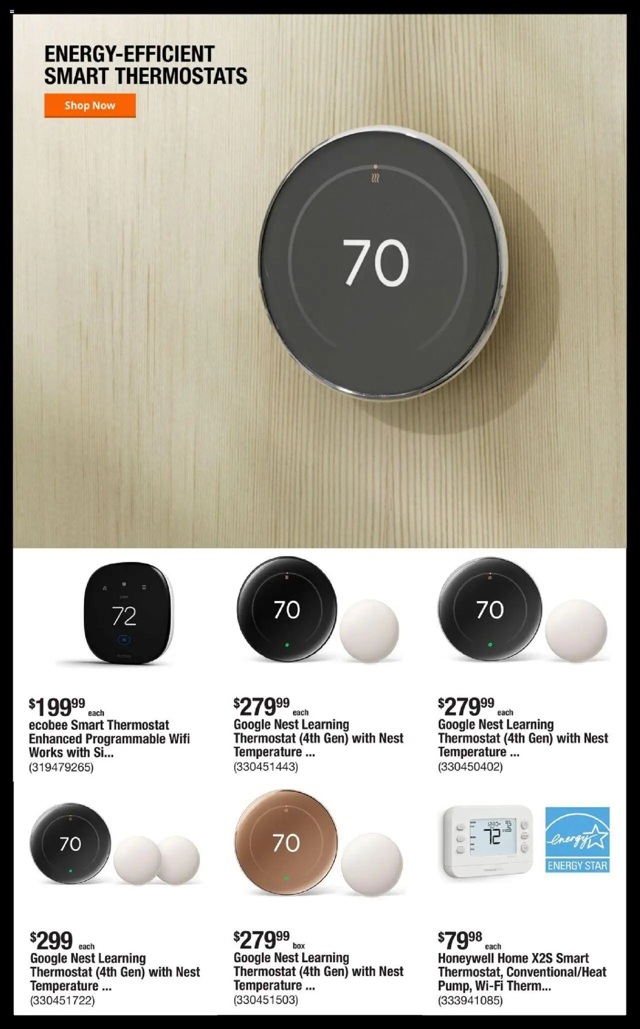 Home Depot Shop Pro Ad - FL - valid from 29.09.2025 | Page: 4 | Products: Thermostat