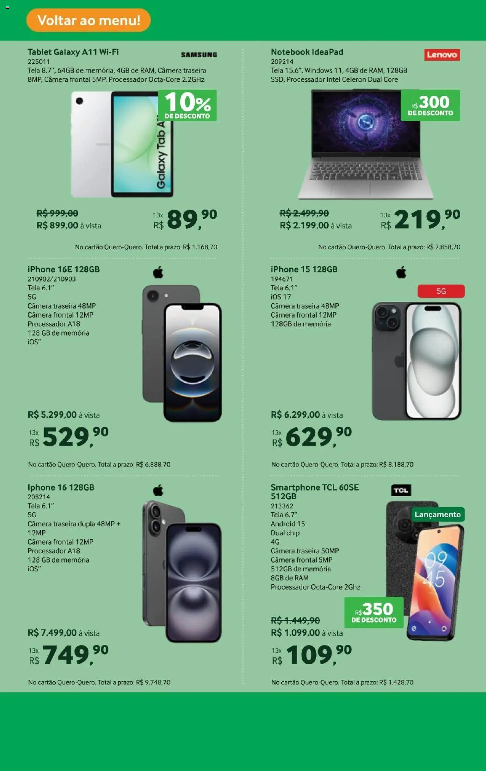 Lojas Quero-Quero Folheto - válido de 19.01.2026 | Página: 31 | Produtos: Tablet, Iphone, Processador, Smartphone