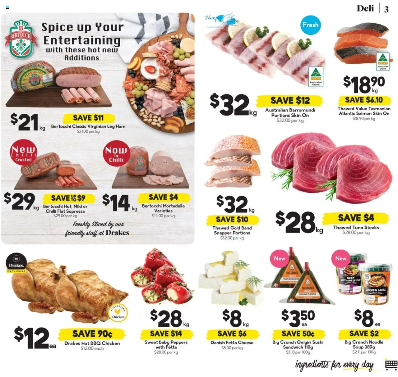 Drakes catalogue - valid from 01.10.2025 | Page: 3 | Products: Cheese, Salmon, Soup, Chilli