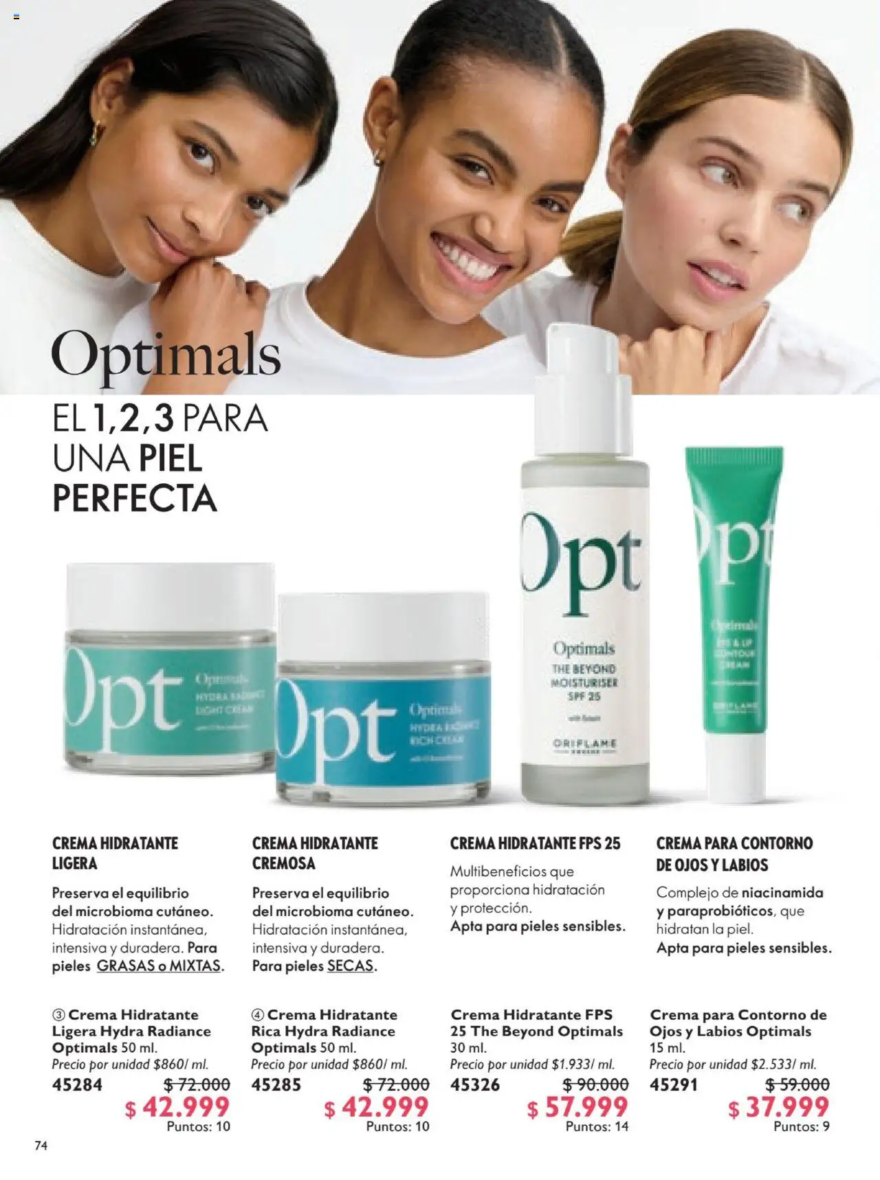 Oriflame revista - valida desde el 12.07.2025 | Página: 74 | Productos: Crema, Contorno
