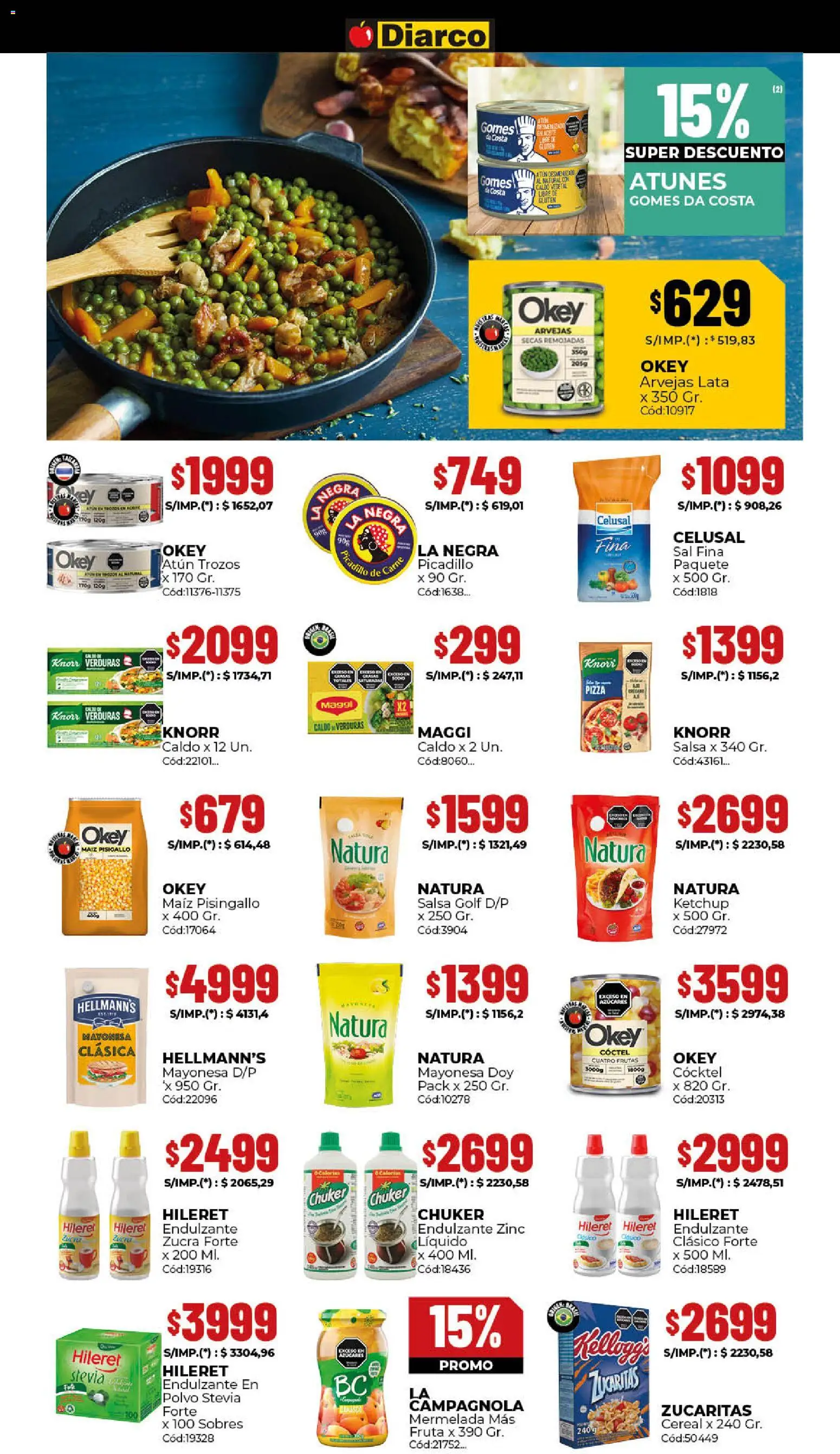Diarco - Ofertas Sur │ válido desde el 20.04.2026 | Página: 3 | Productos: Polvo, Sal, Pizza, Picadillo