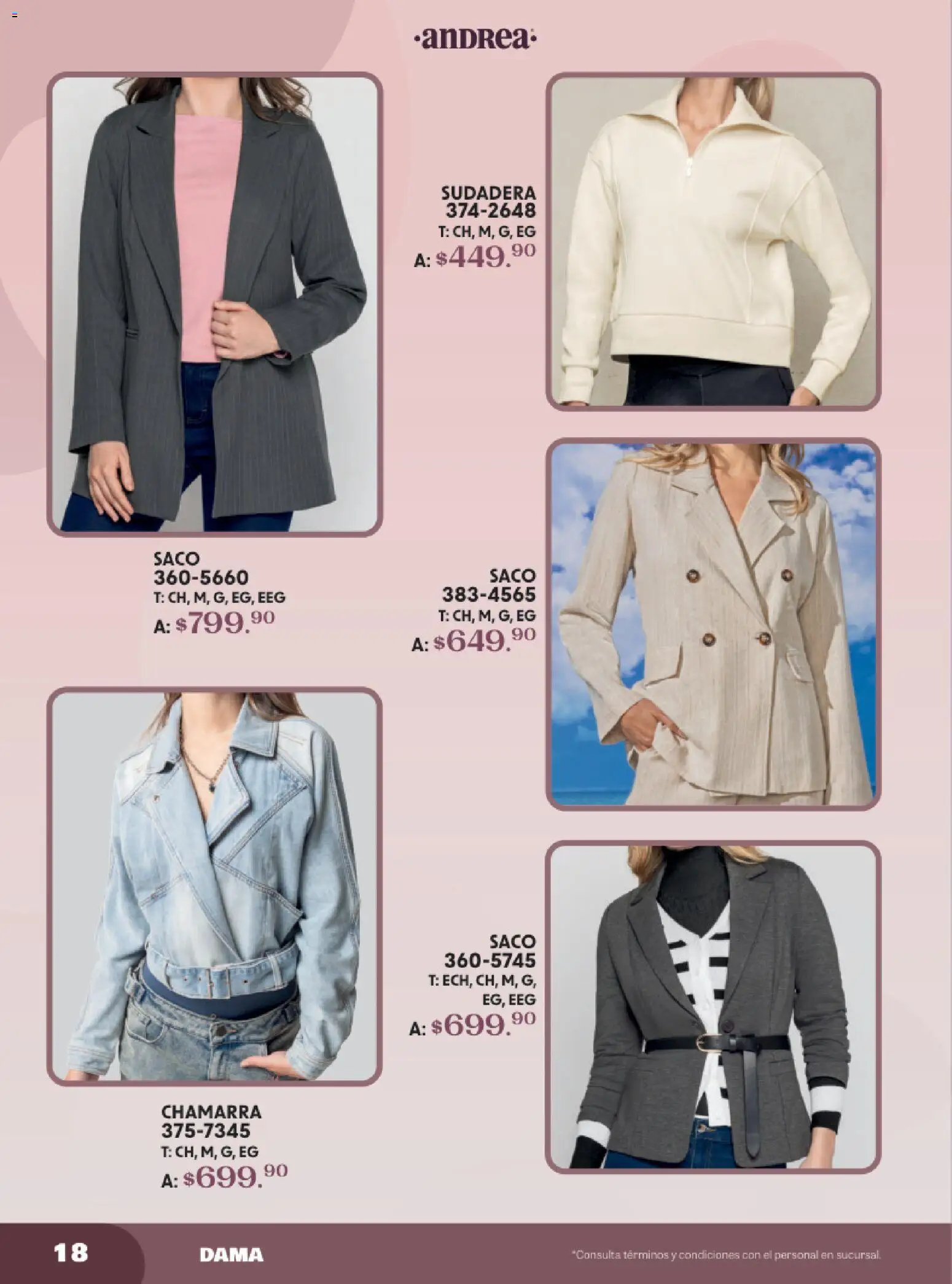 Nuevas ofertas de Andrea válidas en toda la República Mexicana desde el 19.10.2025. ¡Encuentra las mejores ofertas en Andrea catálogo Lo Más Abrigador! | Página: 18 | Productos: Chamarra, Sudadera