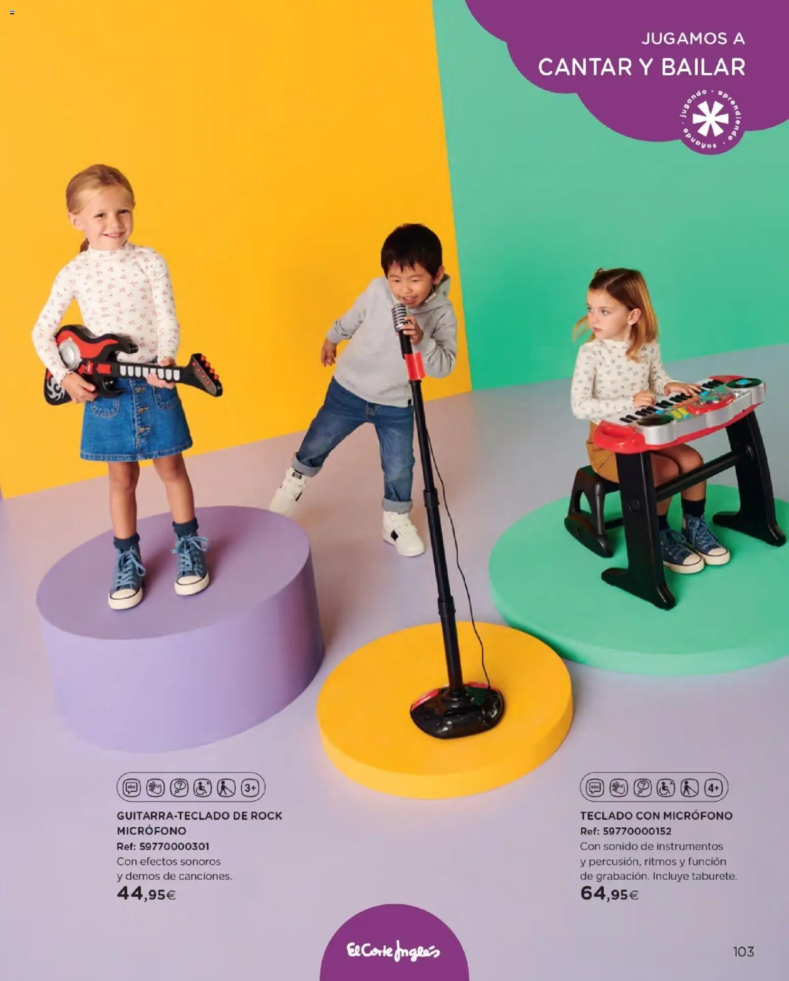 Nuevas ofertas de El Corte Inglés válidas en toda la República Mexicana desde el 27.10.2025. ¡Encuentra las mejores ofertas en El Corte Inglés catálogo Juguetes! | Página: 103 | Productos: Micrófono, Teclado