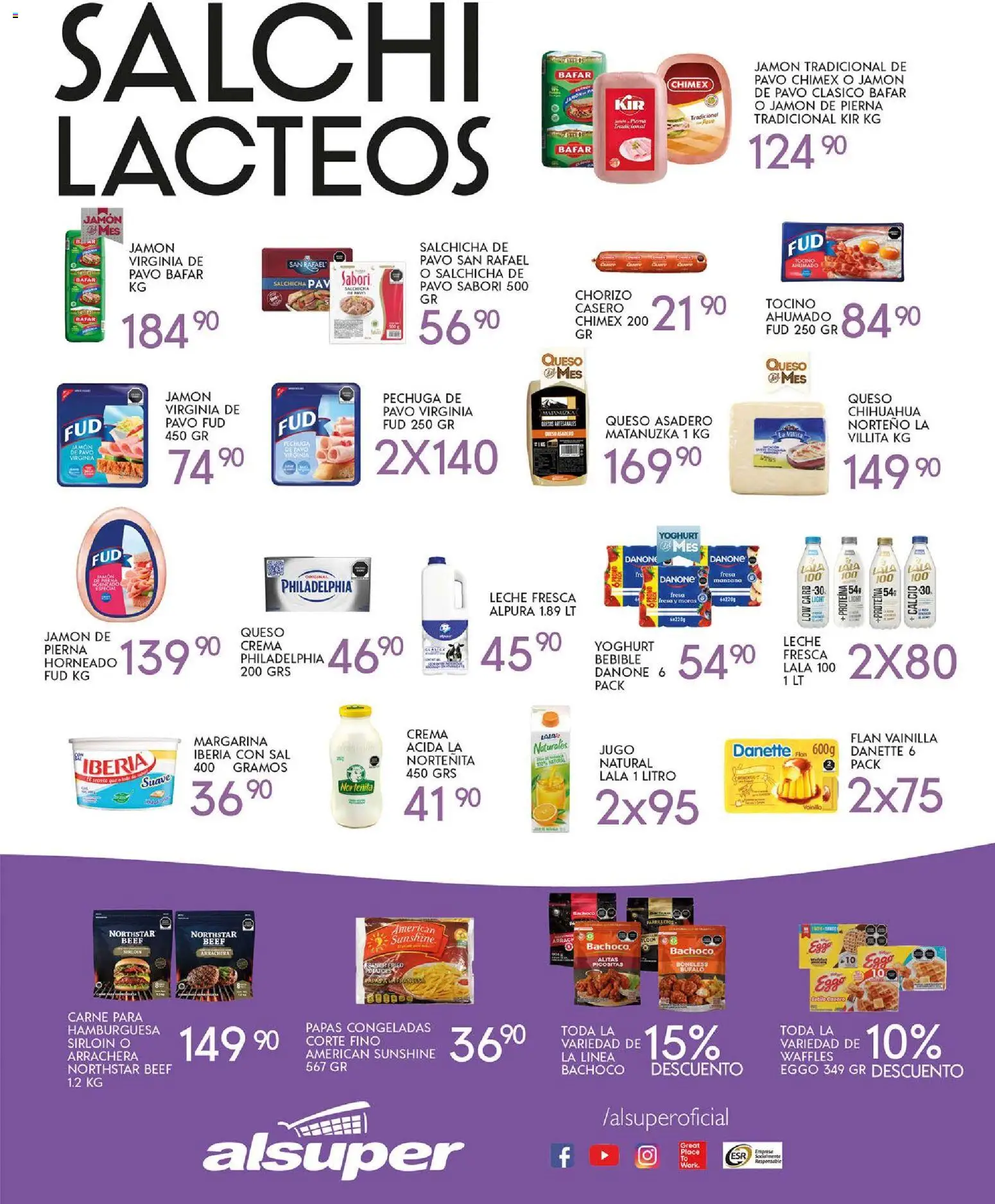 Nuevas ofertas de Alsuper válidas en toda la República Mexicana desde el 04.11.2025. ¡Encuentra las mejores ofertas en Alsuper folleto Saltillo! | Página: 3 | Productos: Crema, Leche, Queso, Chorizo