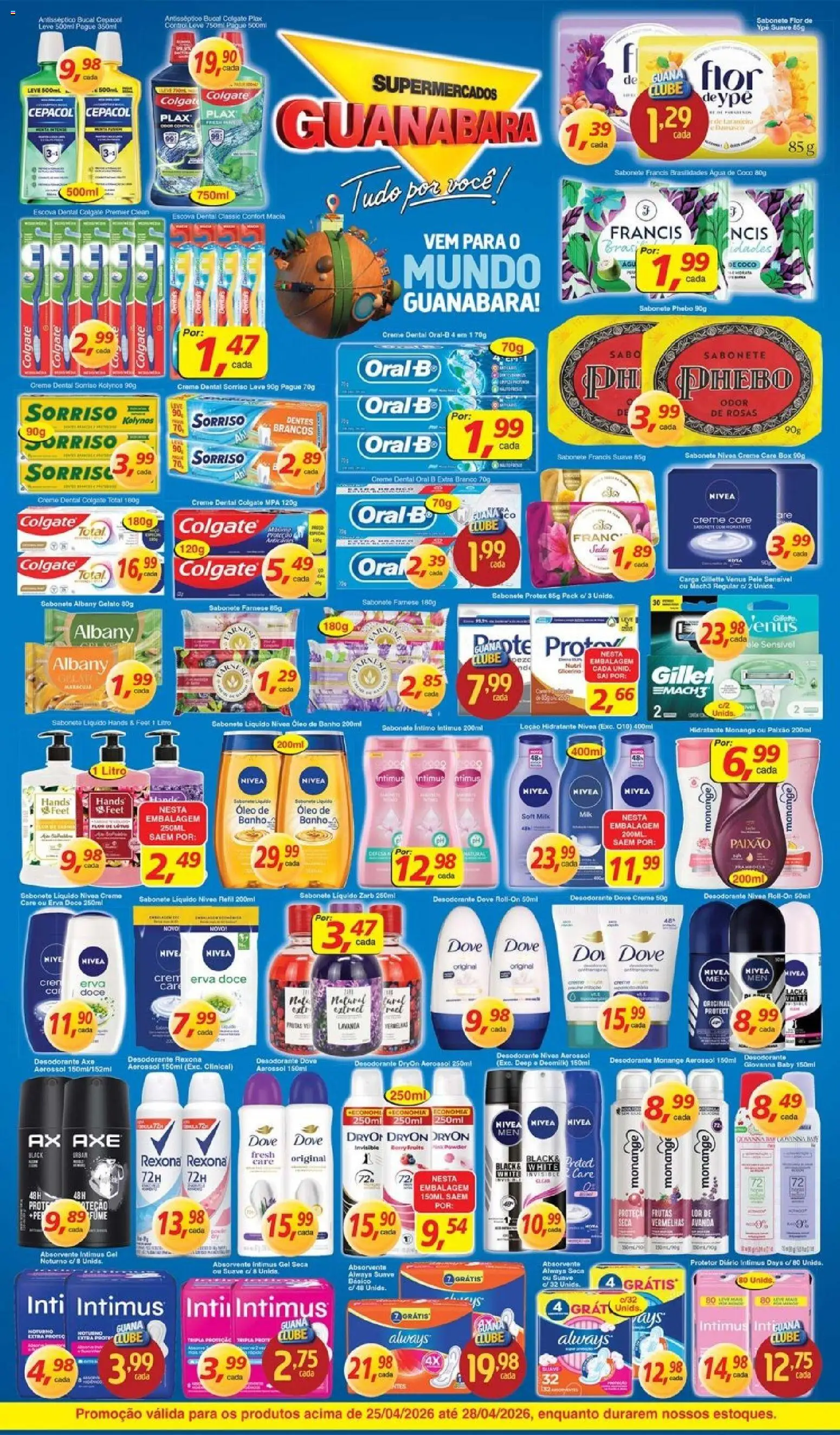 Supermercados Guanabara Folheto - válido de 25.04.2026 | Página: 9 | Produtos: Desodorante, Creme, Rexona, Sabonete líquido