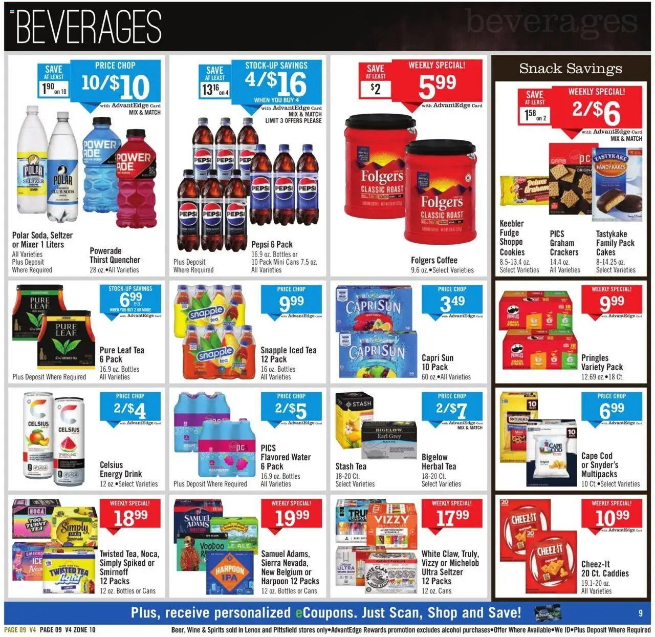 Price Chopper Weekly Ad - valid from 07.09.2025 | Page: 9 | Products: Coffee, Wine, Raspberry, Mixer