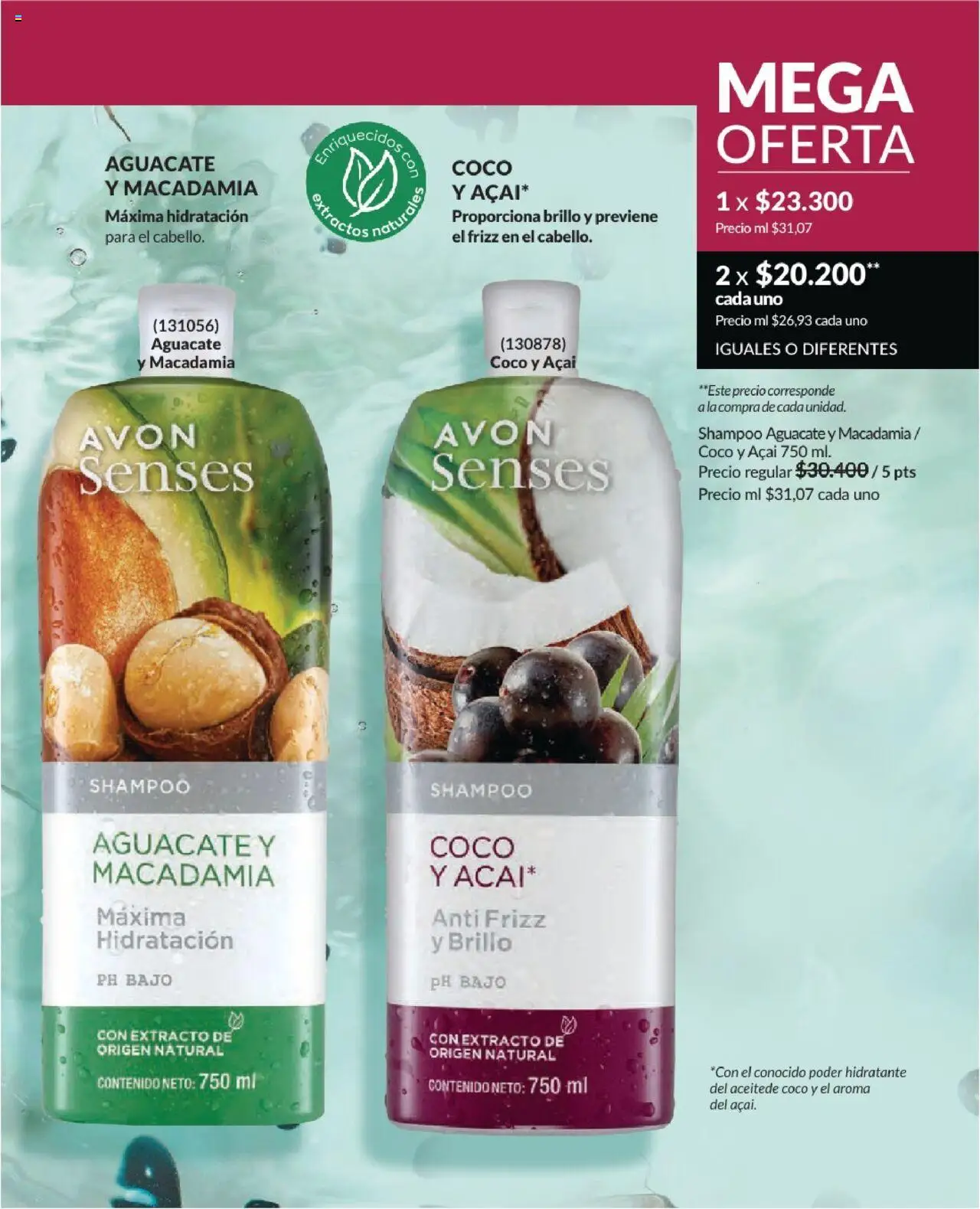 Avon revista - valida desde el 01.08.2025 | Página: 183 | Productos: Aguacate, Shampoo, Brillo, Coco