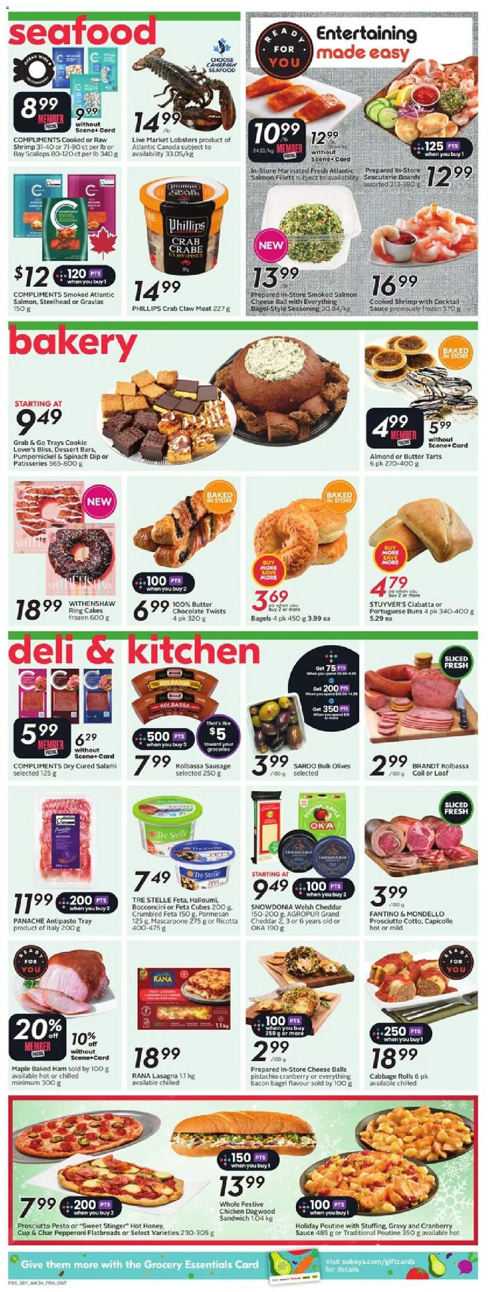 Sobeys flyer valid from 18.12.2025 | Page: 9 | Products: Bakery, Butter, Salami, Chicken