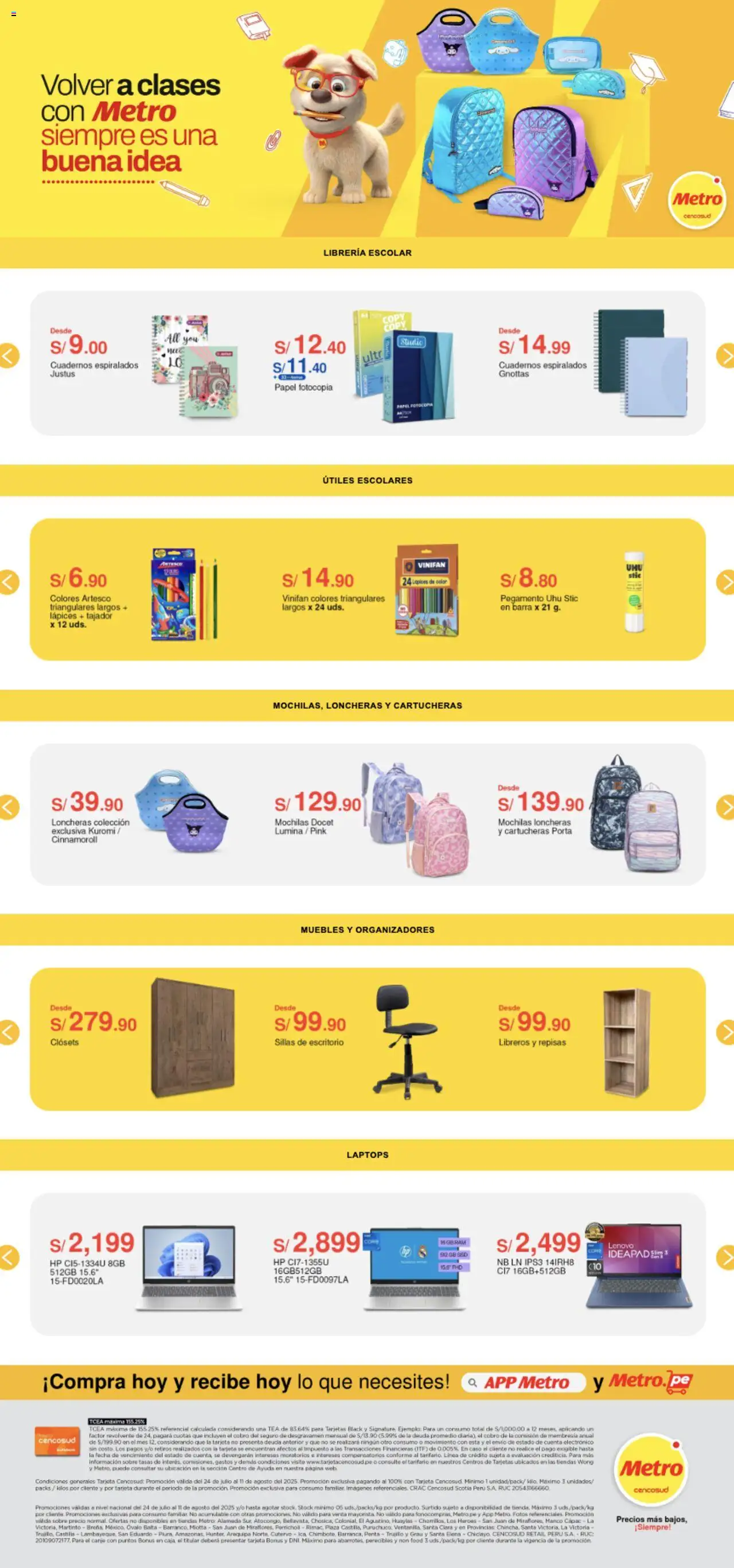 Catálogo Metro válido desde 24.07.2025 | Página: 1 | Productos: Mochilas