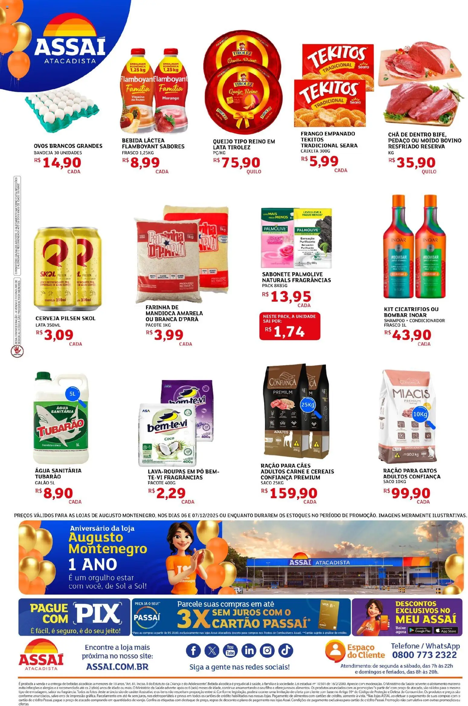 Assaí Atacadista Folheto - válido de 06.12.2025 | Página: 2 | Produtos: Condicionador, Pneus, Carne, Bebida