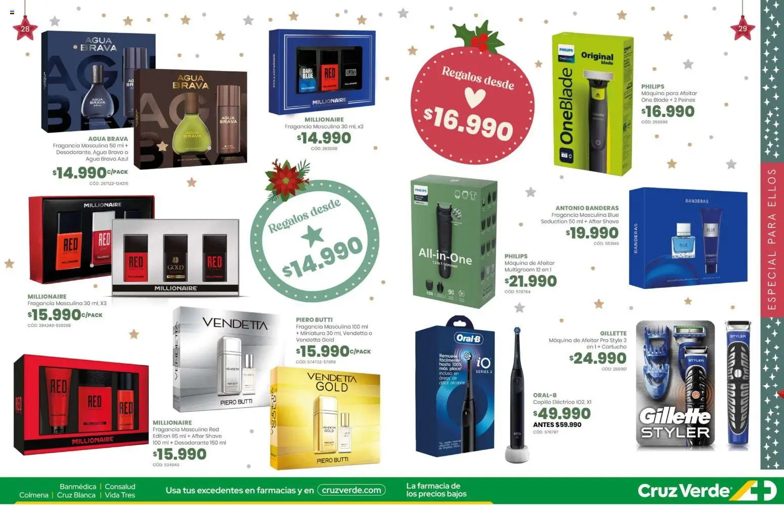Navidad Cruz Verde │ válido desde el 05.12.2025 | Página: 15 | Productos: Maquina de afeitar, Fragancia, Cepillo, Desodorante
