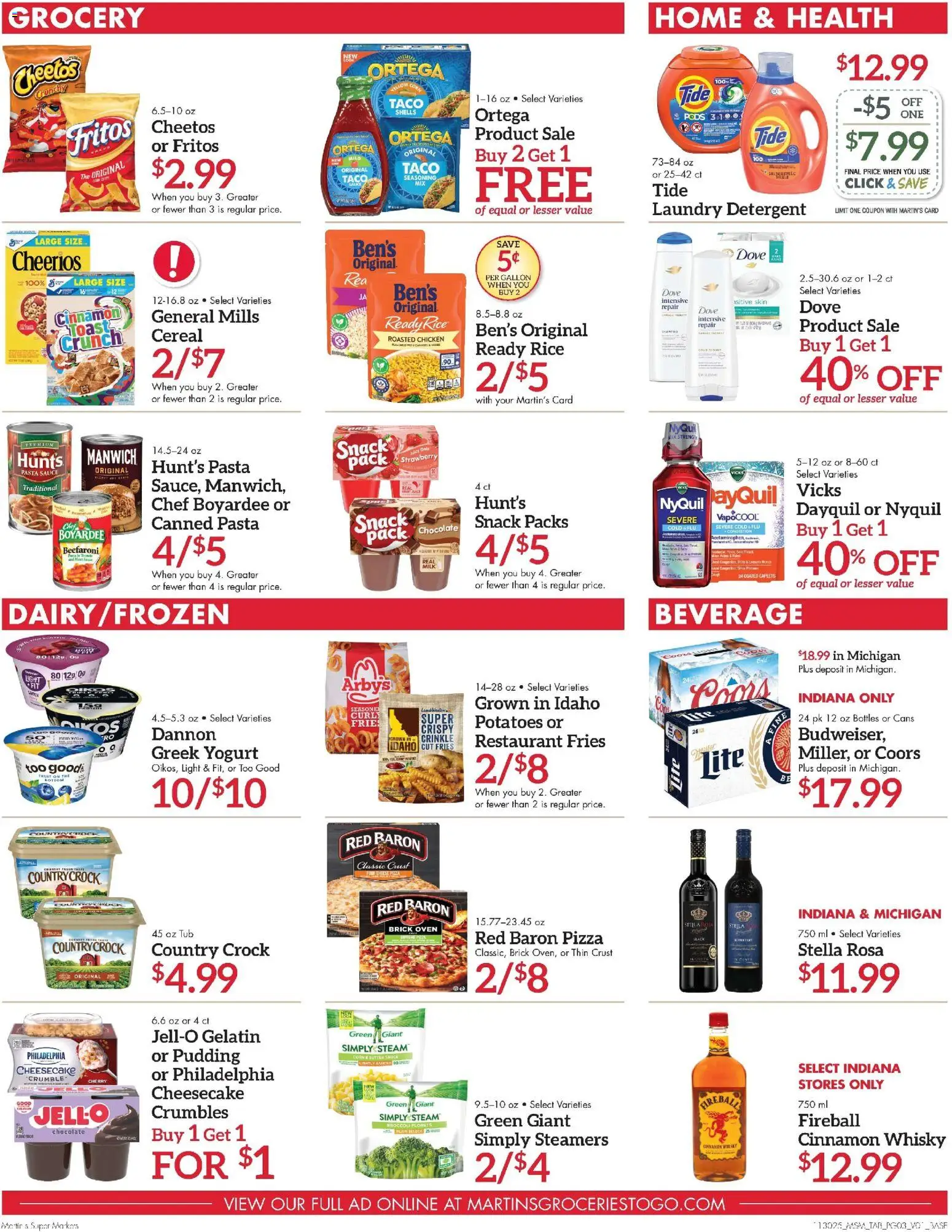 Martin’s Weekly Ad - valid from 30.11.2025 | Page: 3 | Products: Milk, Butter, Chocolate, Pasta