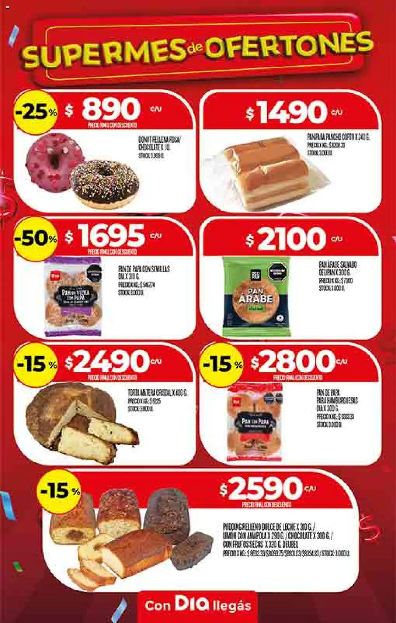 Supermercado DIA Ofertas │ válido desde el 08.10.2025 | Página: 7 | Productos: Dulce de leche, Limón, Torta, Chocolate