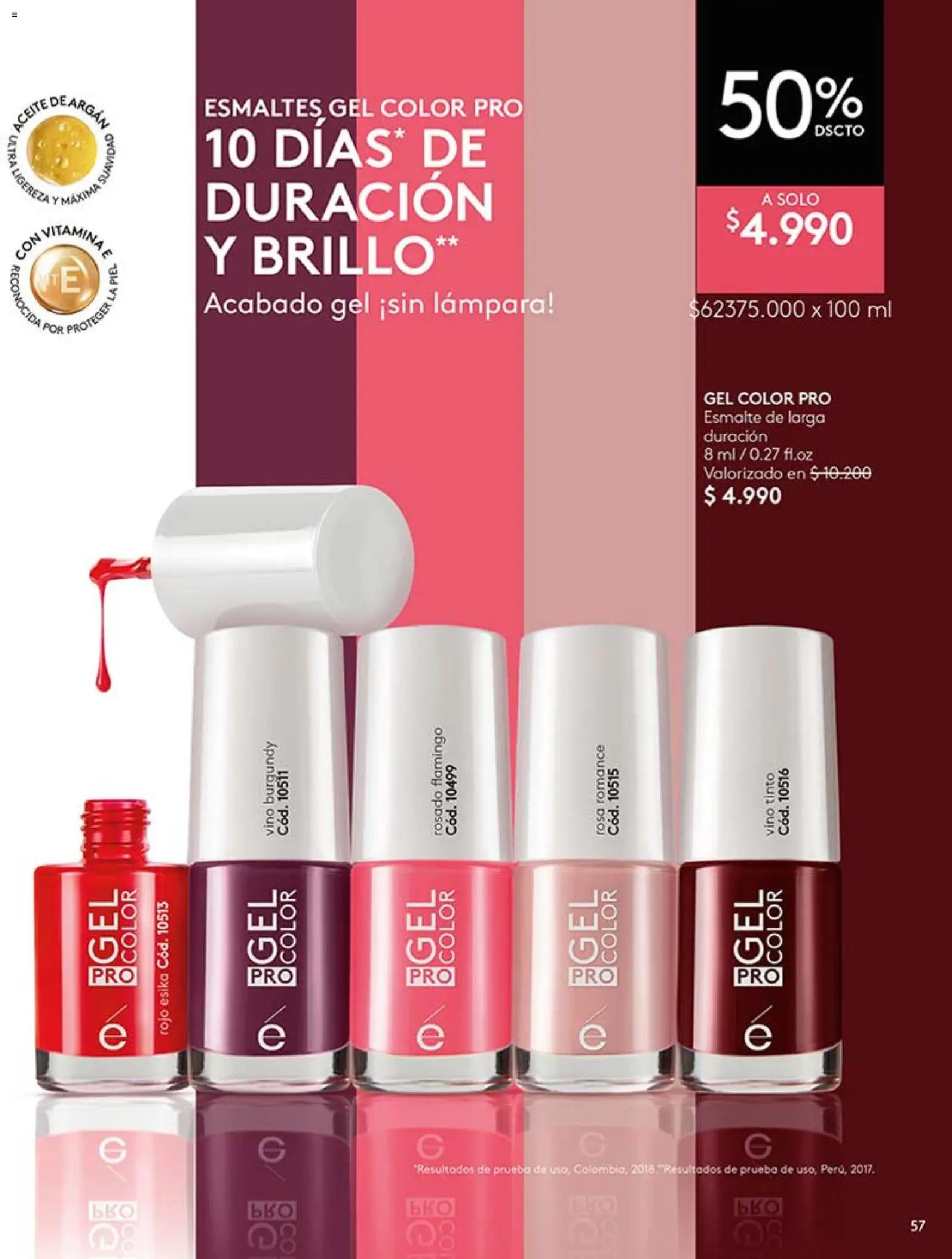 Catálogo Ésika Campaña 6 │ válido desde el 01.04.2026 | Página: 57 | Productos: Brillo, Lámpara, Vino, Aceite