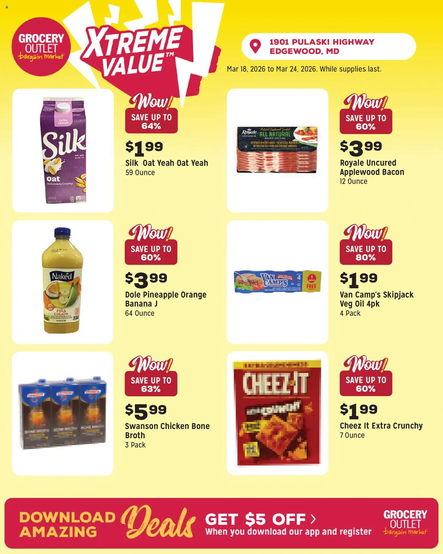 Grocery Outlet Weekly Ad - MD - valid from 18.03.2026 | Page: 6 | Products: Oil, Pork, Pineapple