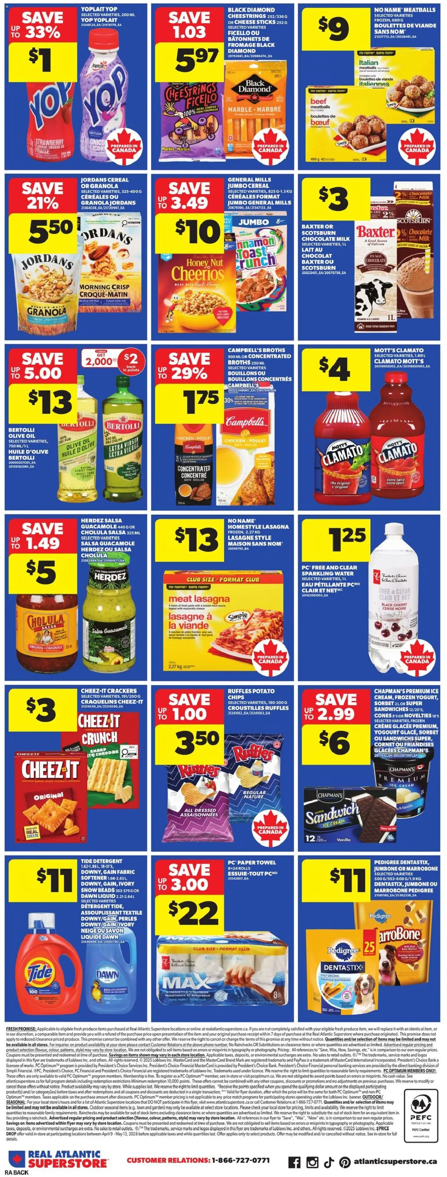 Atlantic Superstore flyer valid from 23.04.2026 | Page: 4 | Products: Pasta, Ice cream, Milk, Oil