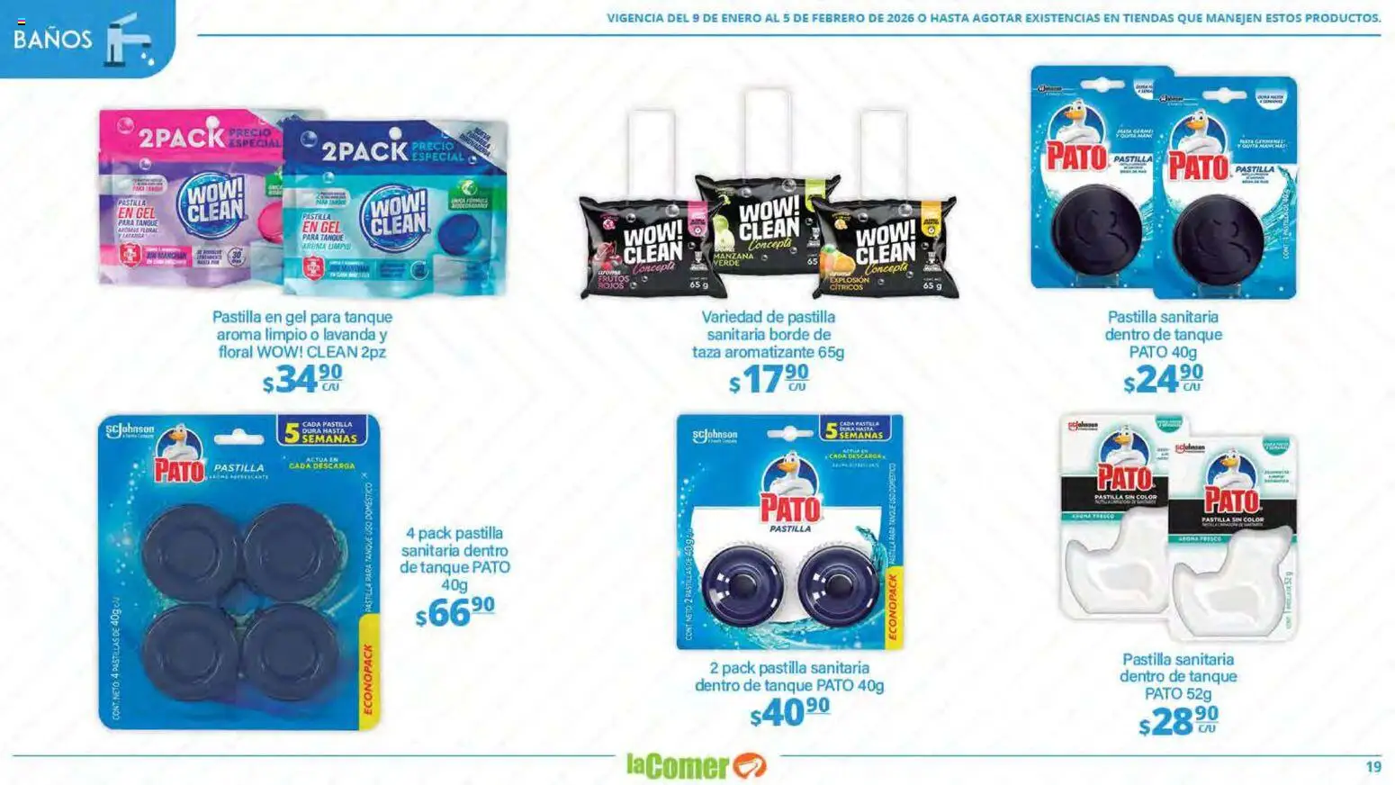 Nuevas ofertas de La Comer válidas en toda la República Mexicana desde el 09.01.2026. ¡Encuentra las mejores ofertas en La Comer folleto Limpia Desinfecta Organiza Ahorra! | Página: 19 | Productos: Taza, Manzana