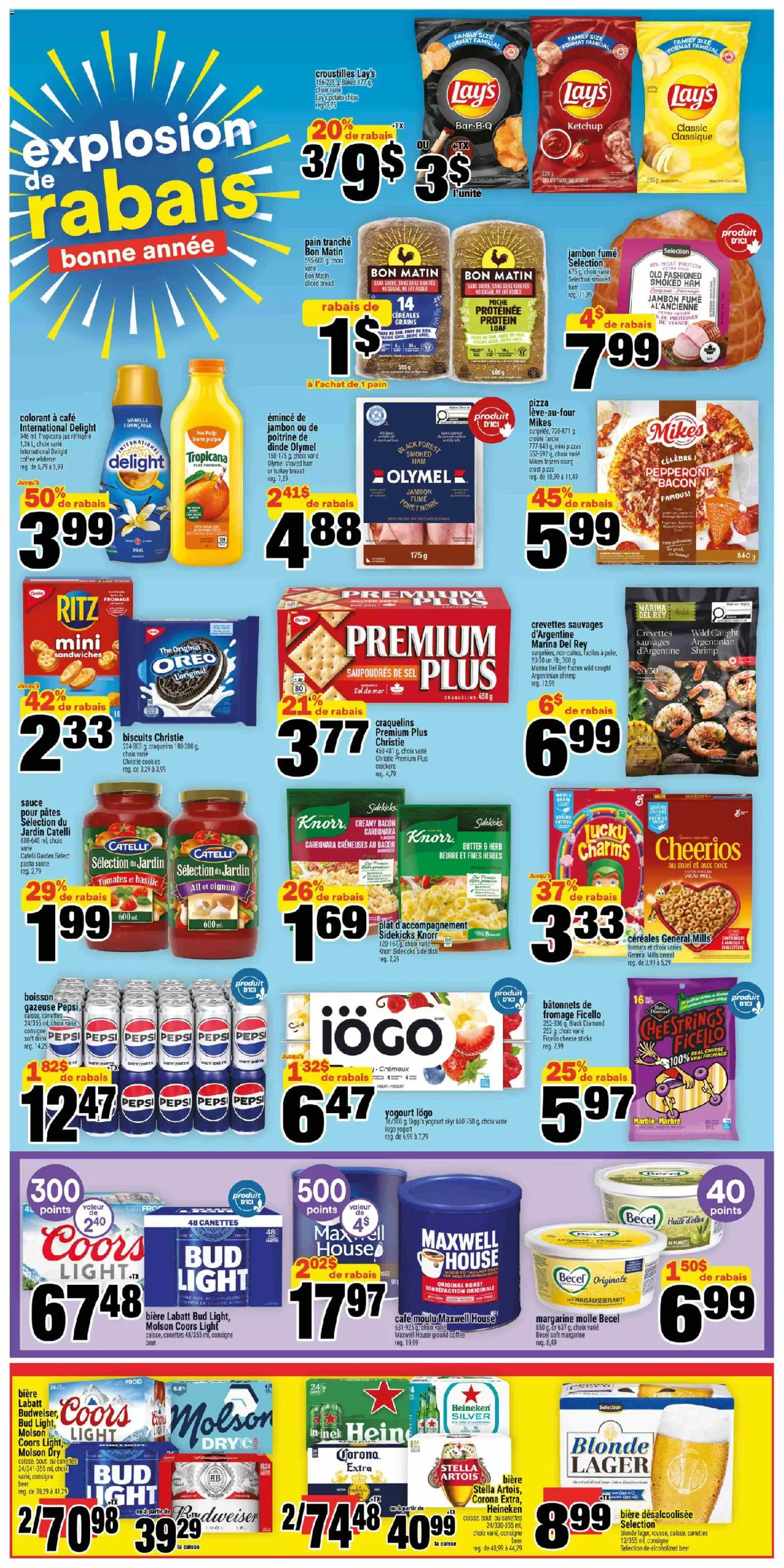 Super C flyer valid from 01.01.2026 | Page: 2 | Products: Chips, Cheese, Yogurt, Beer