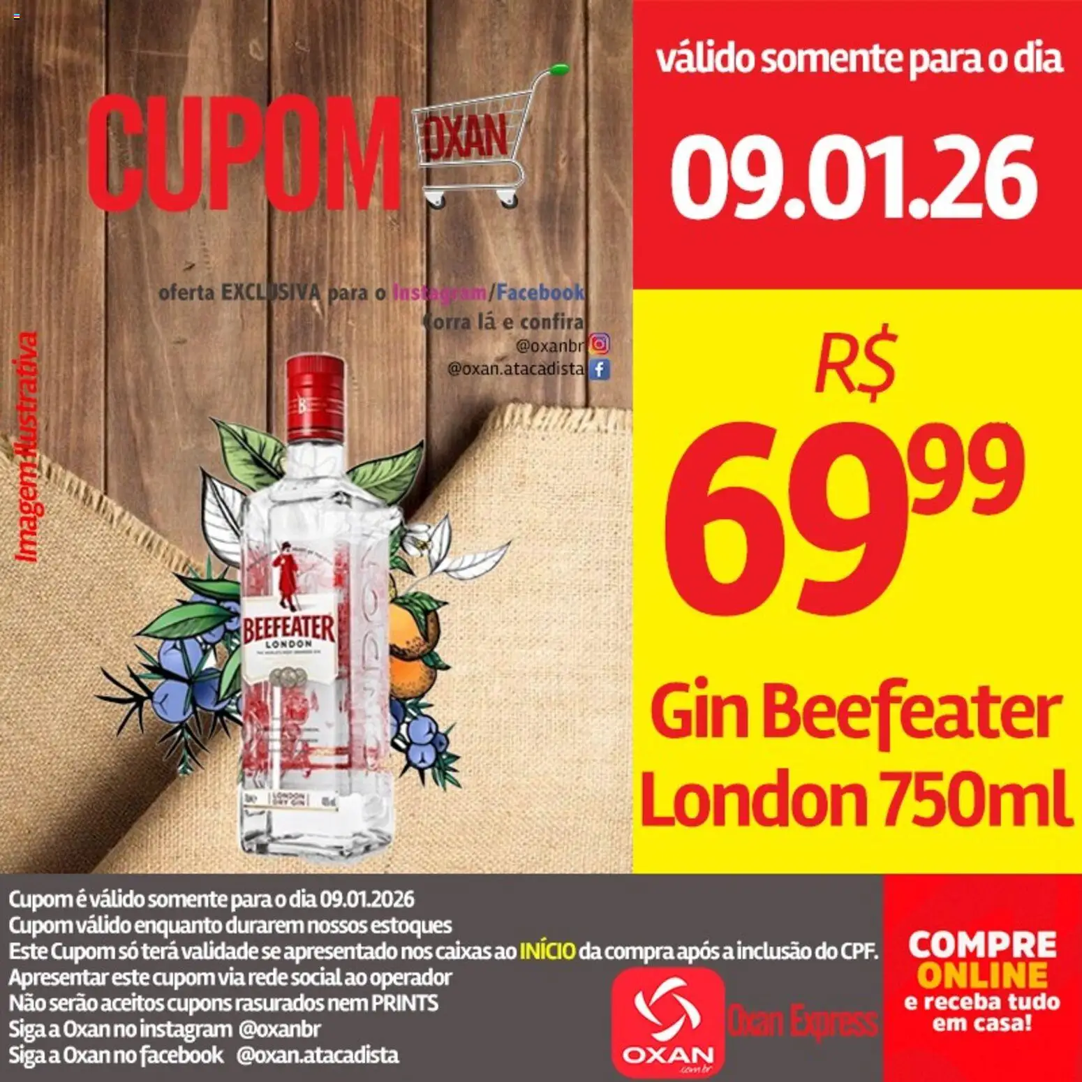 Oxan Atacadista Folheto - válido de 09.01.2026 | Página: 1 | Produtos: Gin