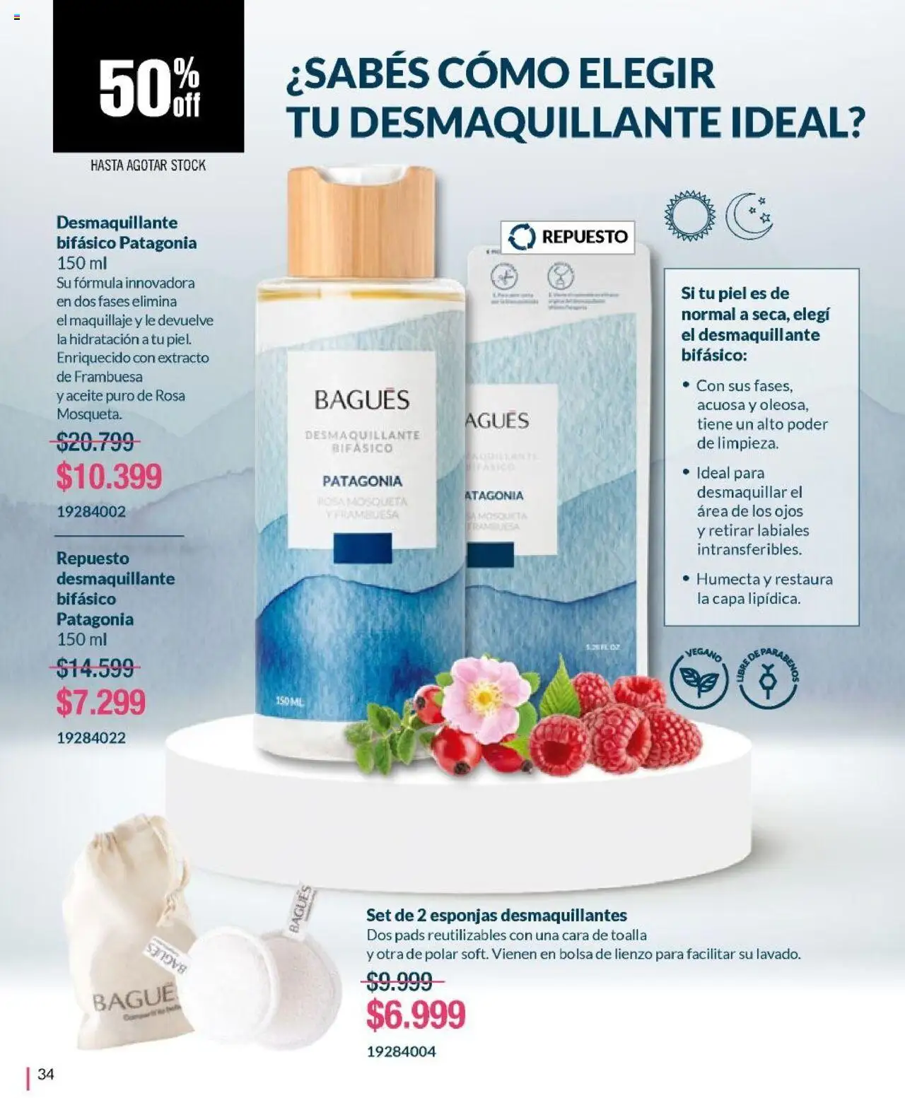 Bagués catálogo │ válido desde el 01.06.2025 | Página: 34 | Productos: Bolsa, Aceite, Maquillaje, Desmaquillante