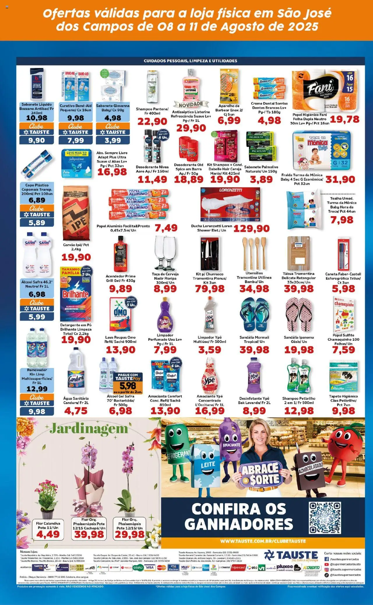 Tauste Folheto - válido de 08.08.2025 | Página: 5 | Produtos: Caneta, Sabonete, Sempre Livre, Papel higiênico
