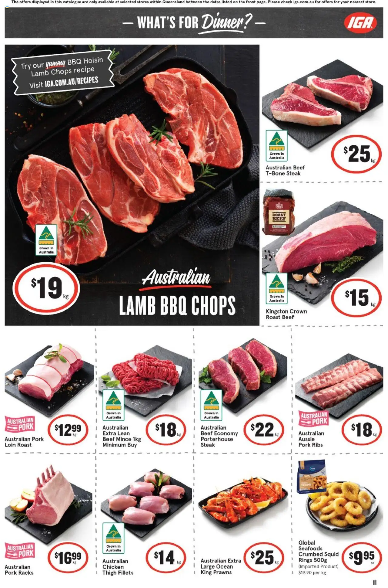 IGA catalogue - valid from 10.09.2025 | Page: 12 | Products: Chicken, Lamb, Prawns, Steak