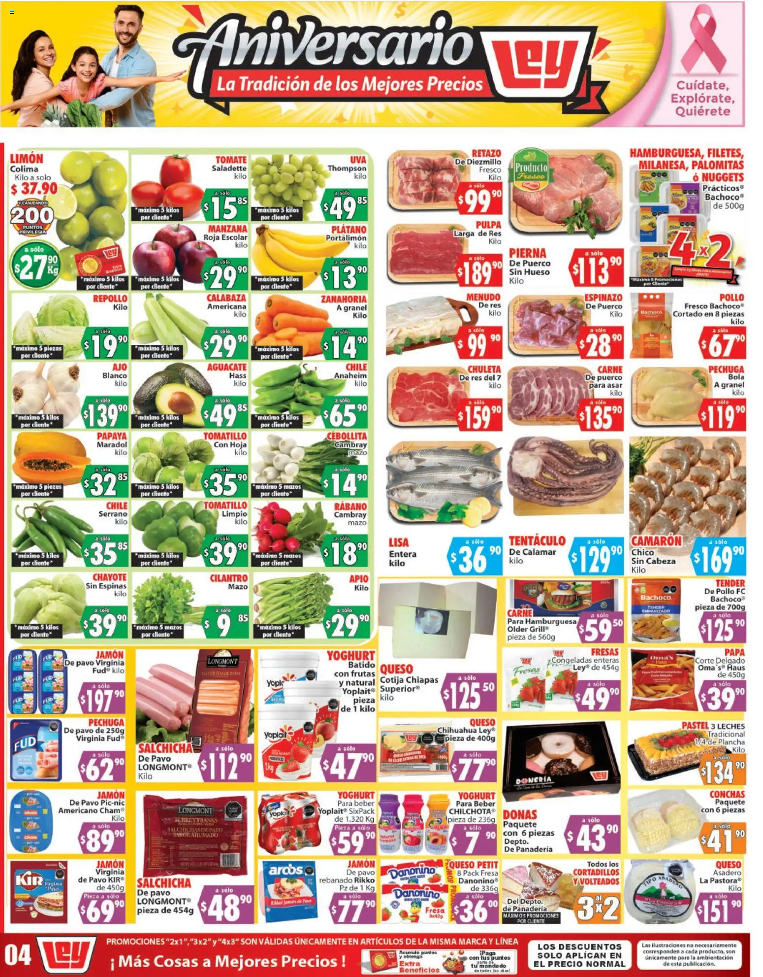 Nuevas ofertas de Casa Ley válidas en toda la República Mexicana desde el 23.10.2025. ¡Encuentra las mejores ofertas en Casa Ley folleto Autoservicio! | Página: 1 | Productos: Plátano, Rábano, Pastel, Plancha