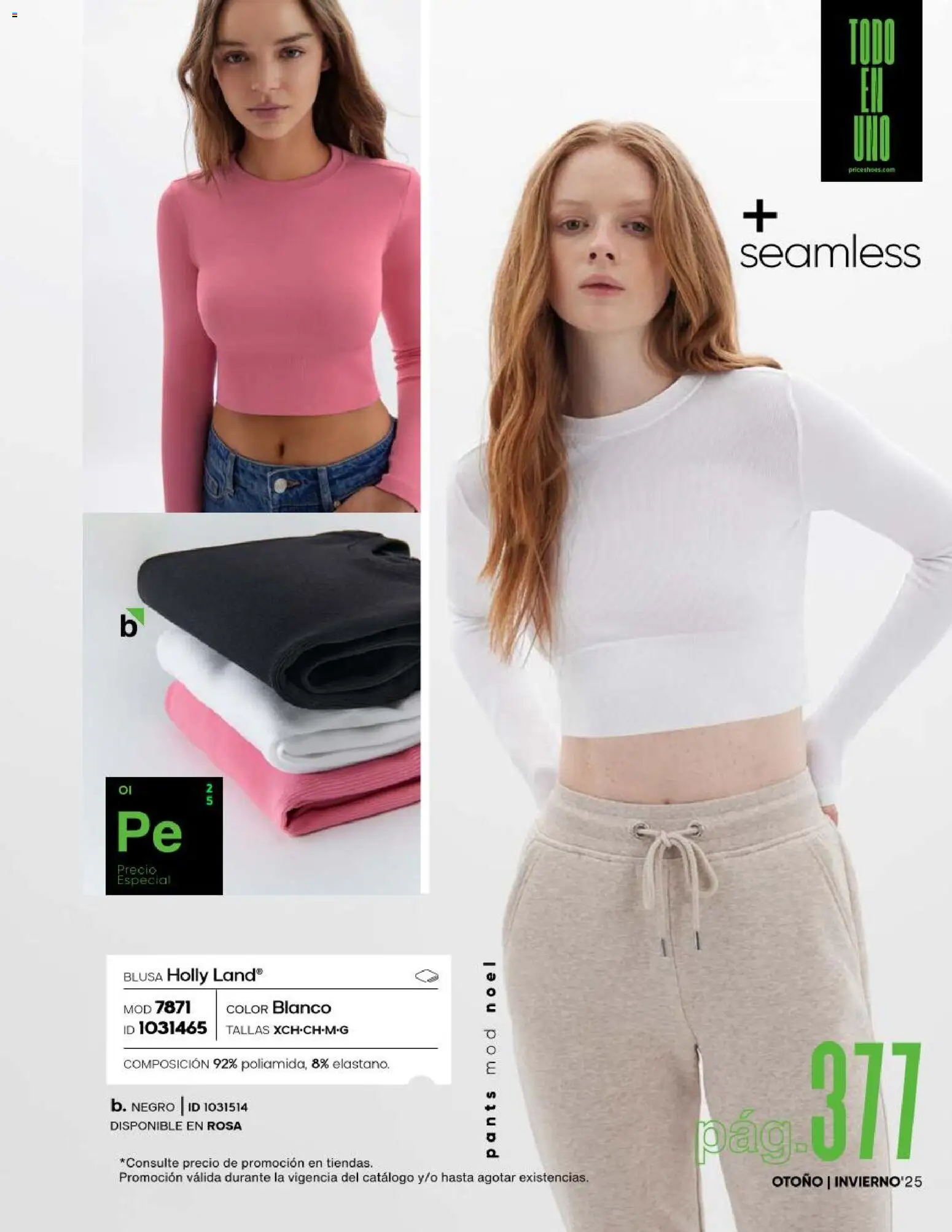 Nuevas ofertas de Price Shoes válidas en toda la República Mexicana desde el 27.10.2025. ¡Encuentra las mejores ofertas en Price Shoes catálogo Todo en uno! | Página: 377 | Productos: Blusa, Pants