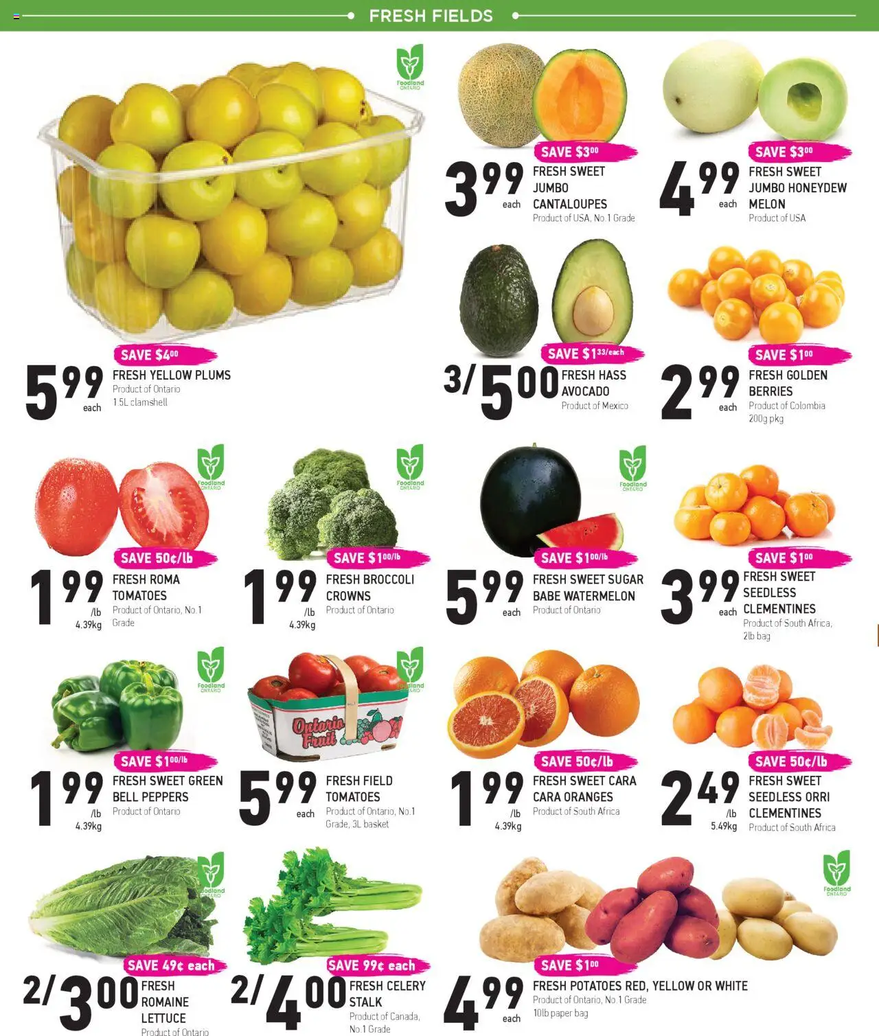 Coppas Fresh Market flyer valid from 07.08.2025 | Page: 2 | Products: Potatoes, Bag, Basket, Oranges