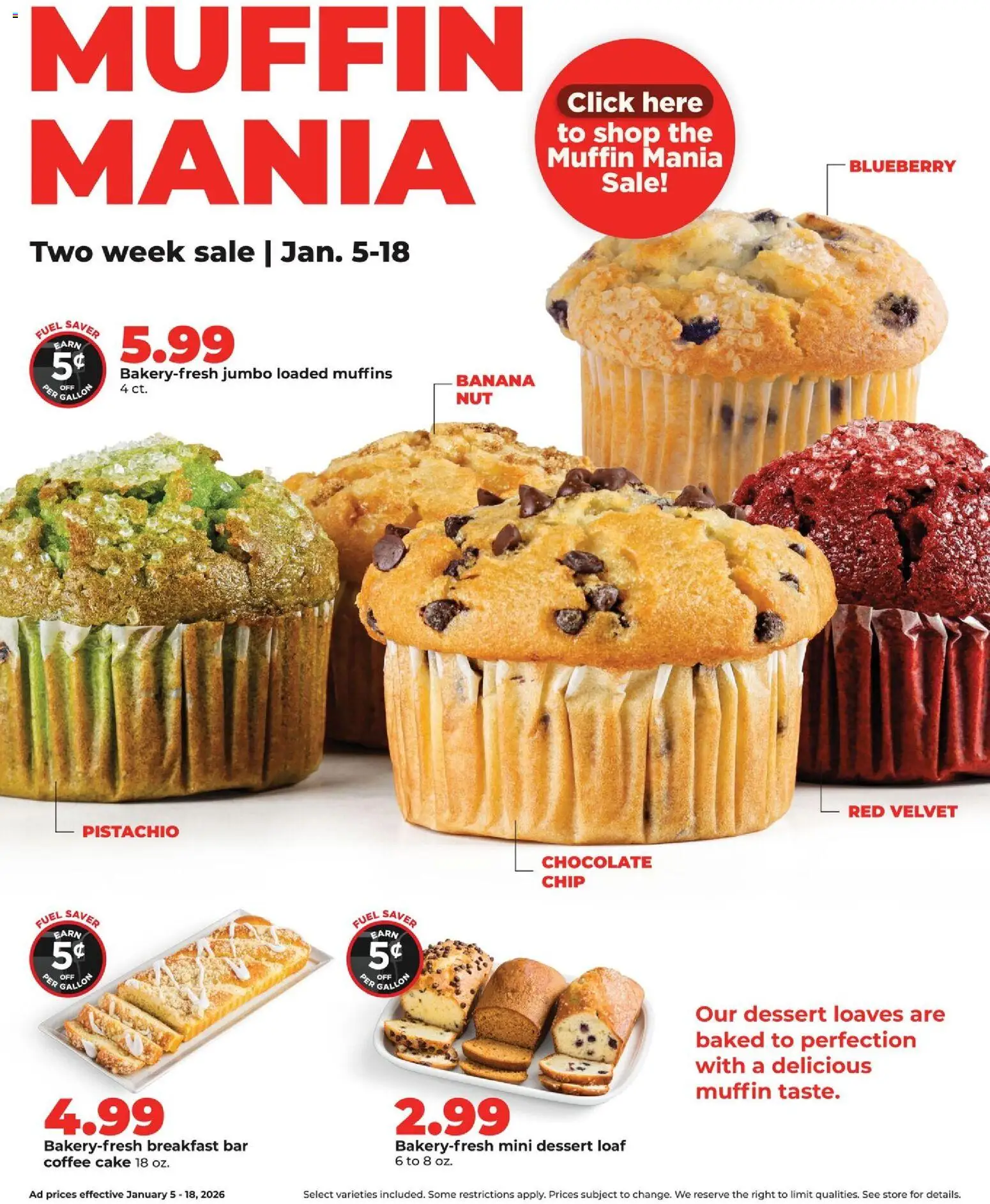HyVee Weekly Ad - valid from 12.01.2026 | Page: 13 | Products: Coffee, Chocolate, Muffin, Chocolate Chip