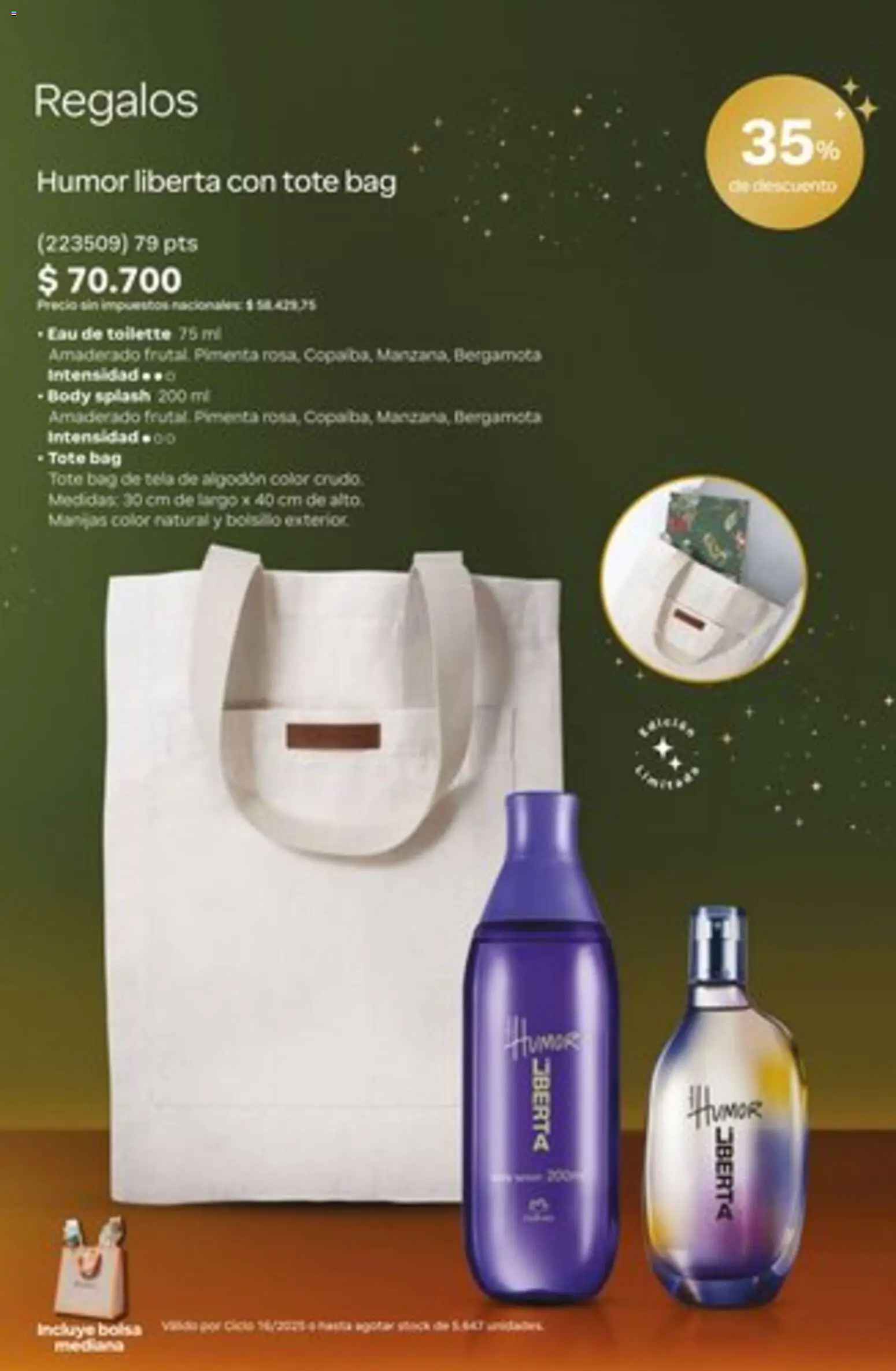 Catálogo Natura Ciclo 16/2025 │ válido desde el 01.11.2025 | Página: 20 | Productos: Algodón, Body, Bolsa, Eau de toilette