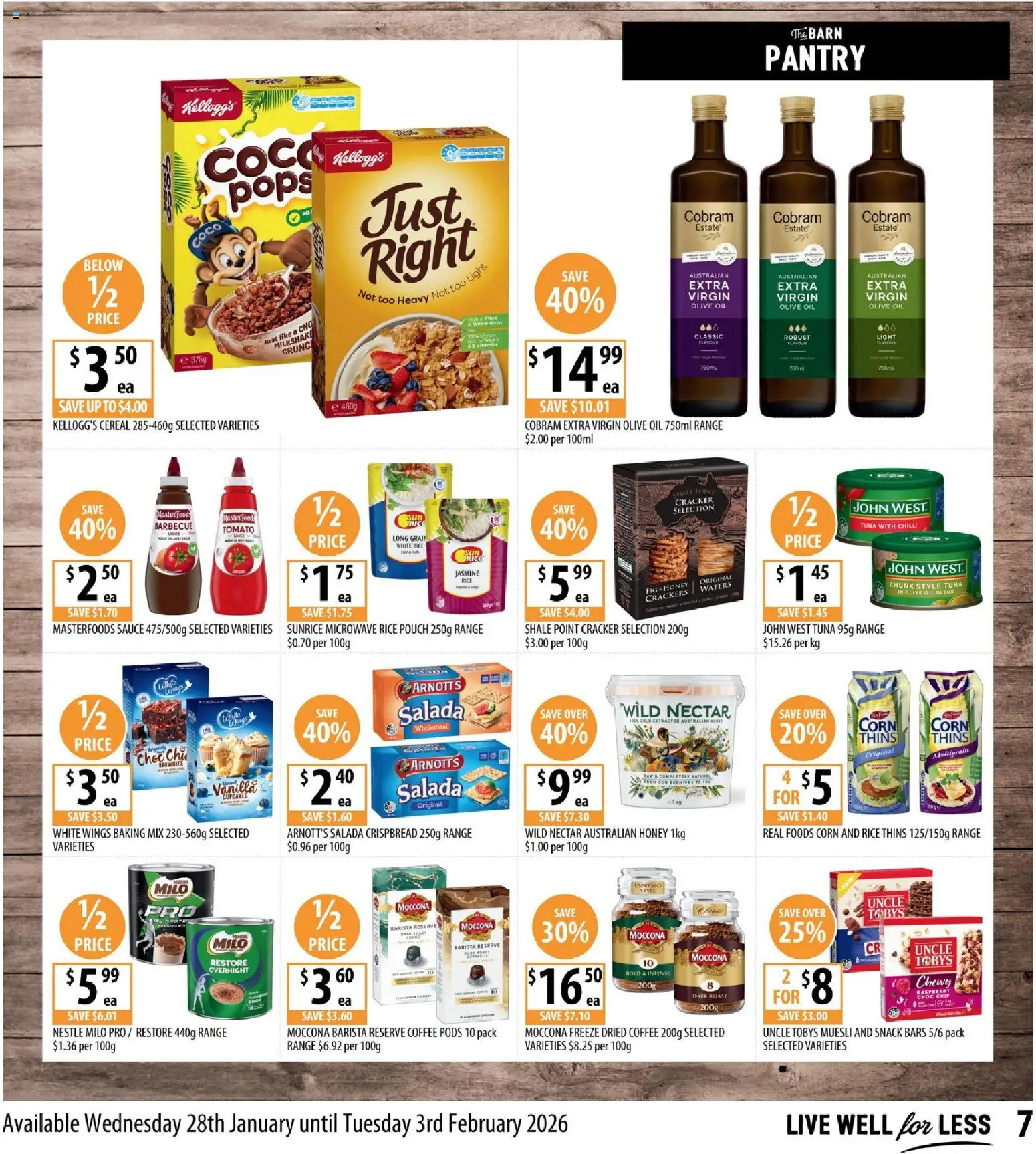 Supabarn catalogue - valid from 28.01.2026 | Page: 7 | Products: Crackers, Cereal, Raspberry, Microwave